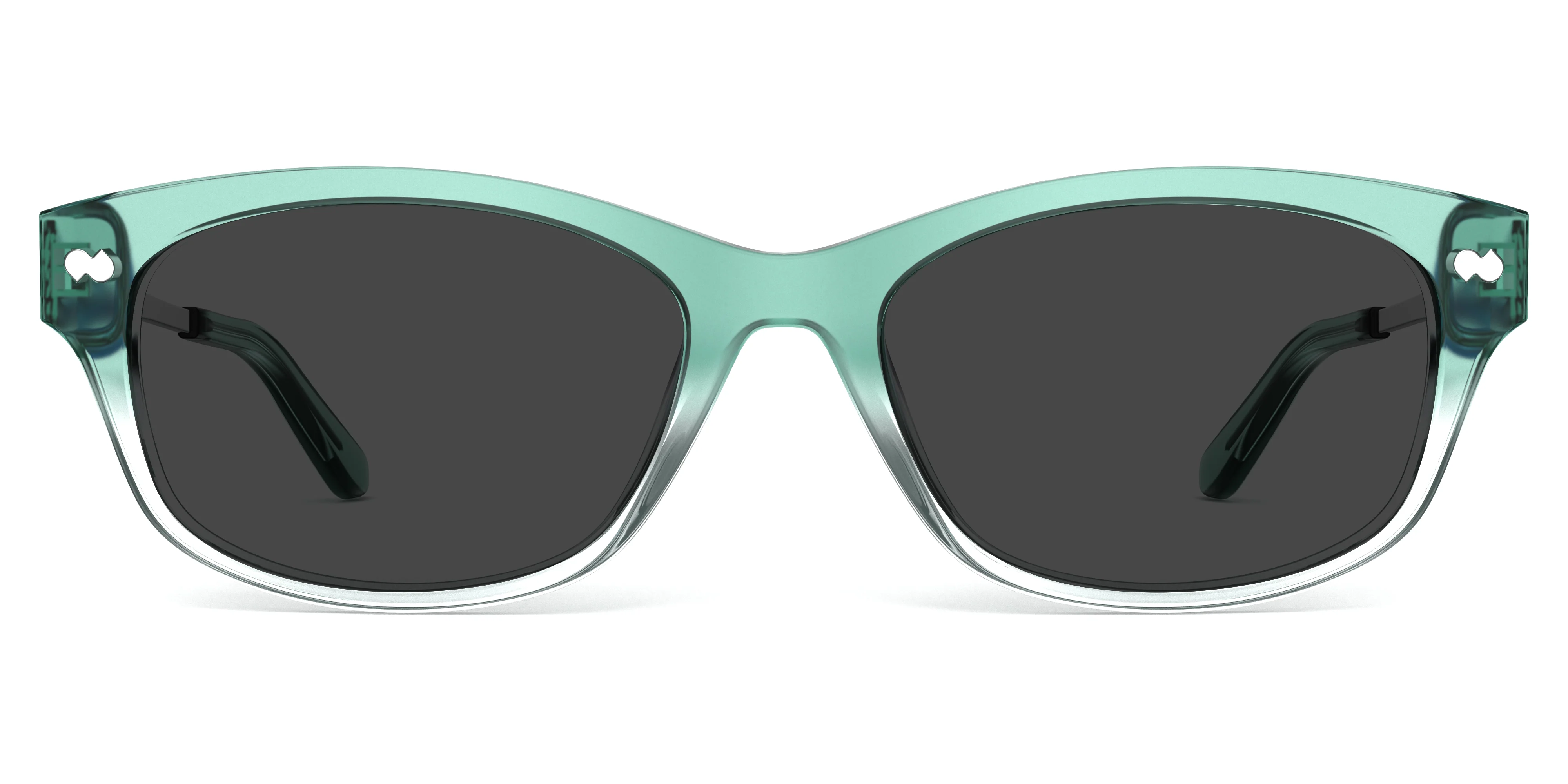 The Addison - Teal Pearlized Gradient Acetate Silver Metal Sun - Image 3