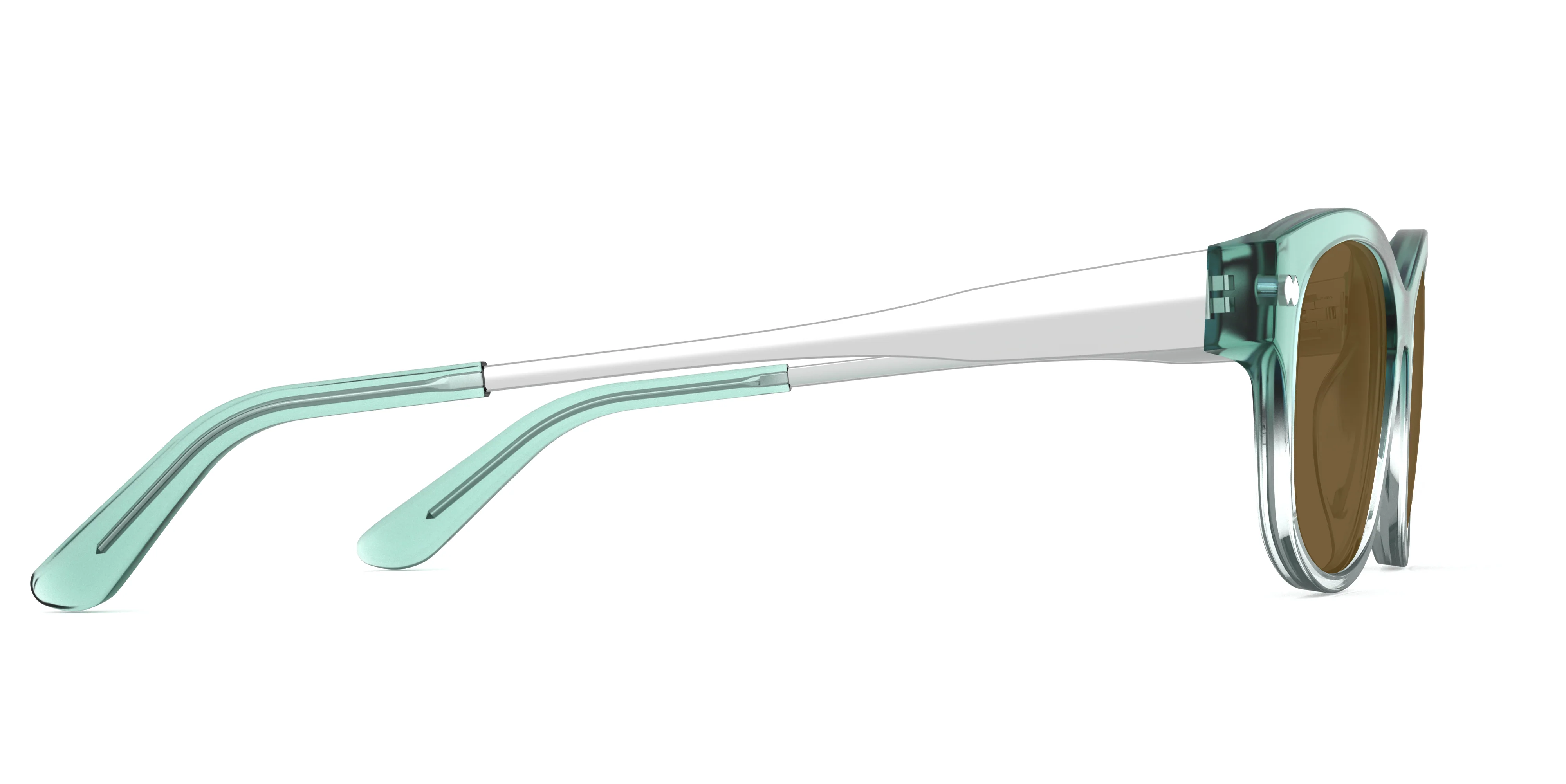 The Addison - Teal Pearlized Gradient Acetate Silver Metal Sun - Image 6