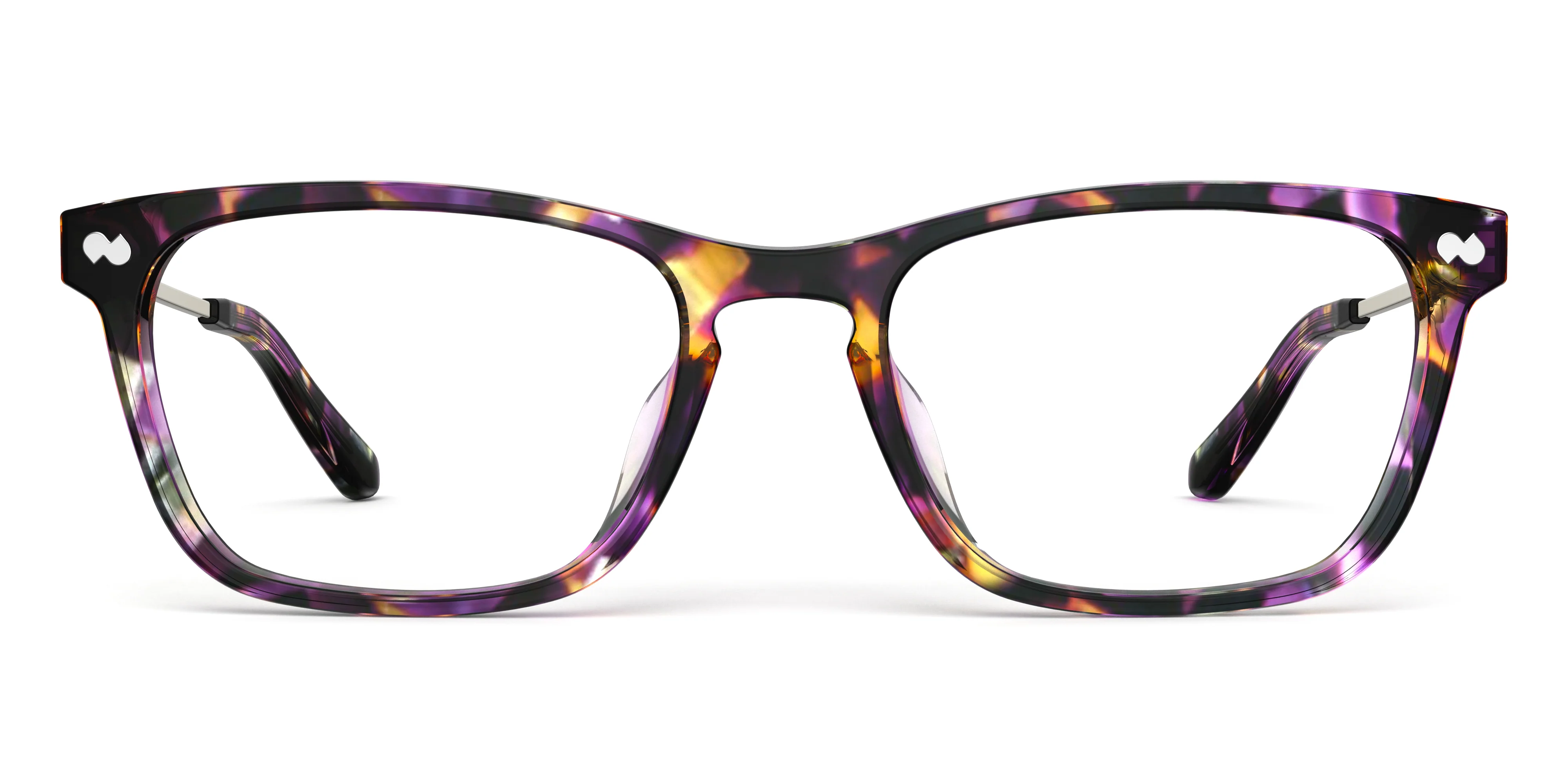 The Casper - Purple Confetti Tortoise Acetate Gold Metal - Image 2