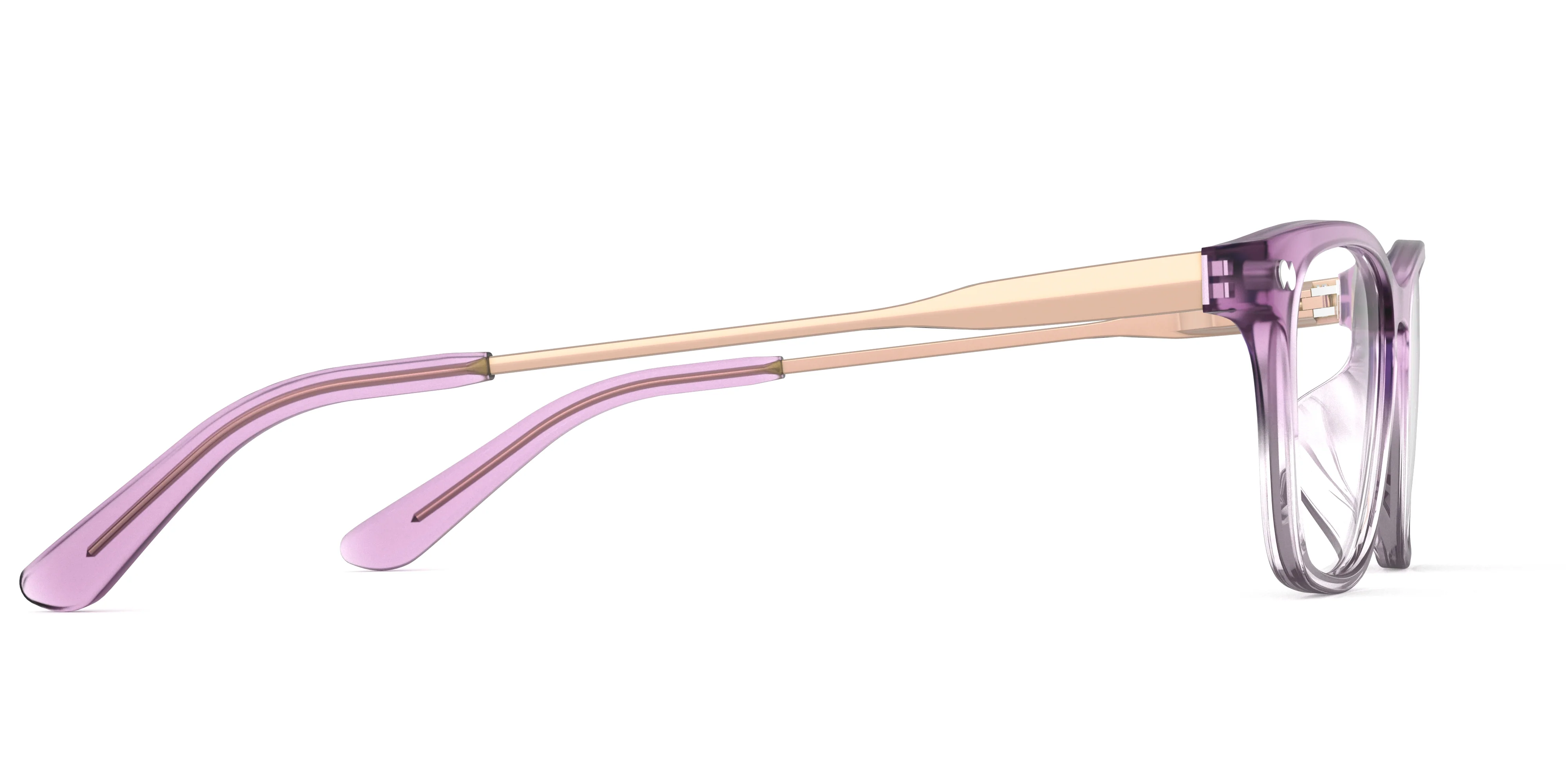 The Casper - Violet Pearlized Gradient Acetate Rose Gold Metal - Image 3