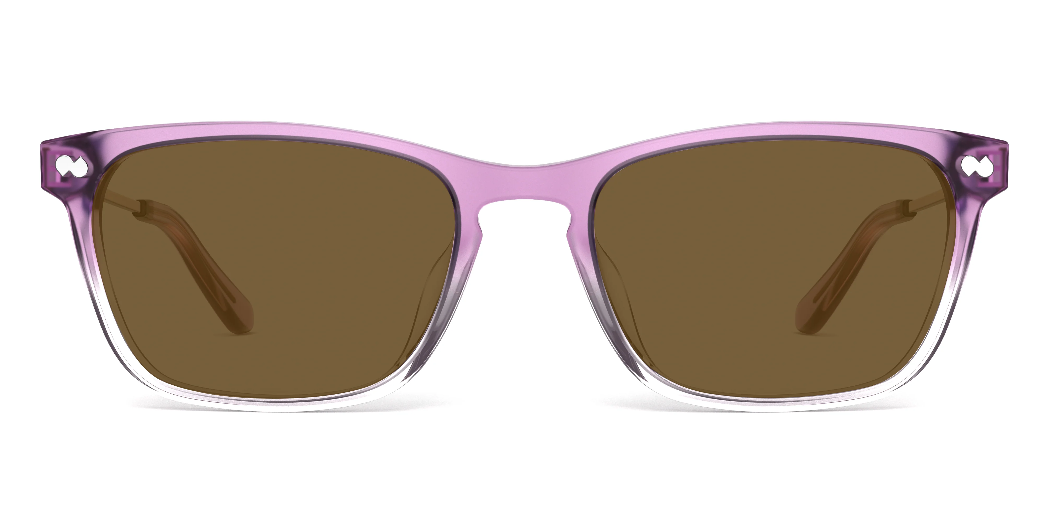 The Casper - Violet Pearlized Gradient Acetate Rose Gold Metal Sun - Image 4