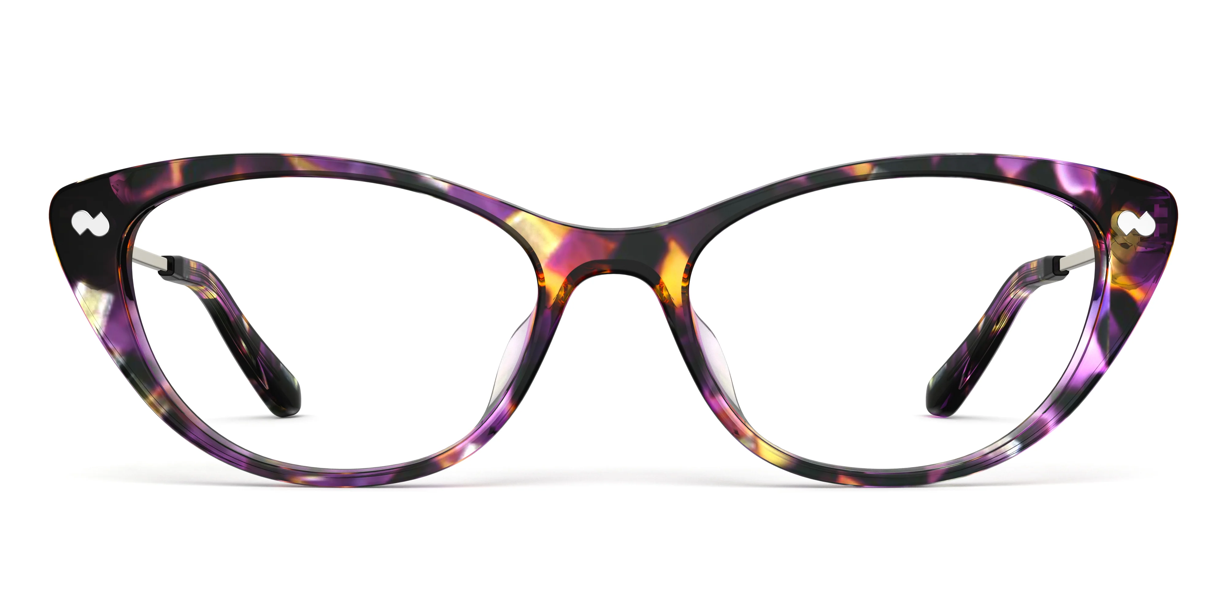 The ella - Purple Confetti Tortoise Acetate Gold Metal - Image 2