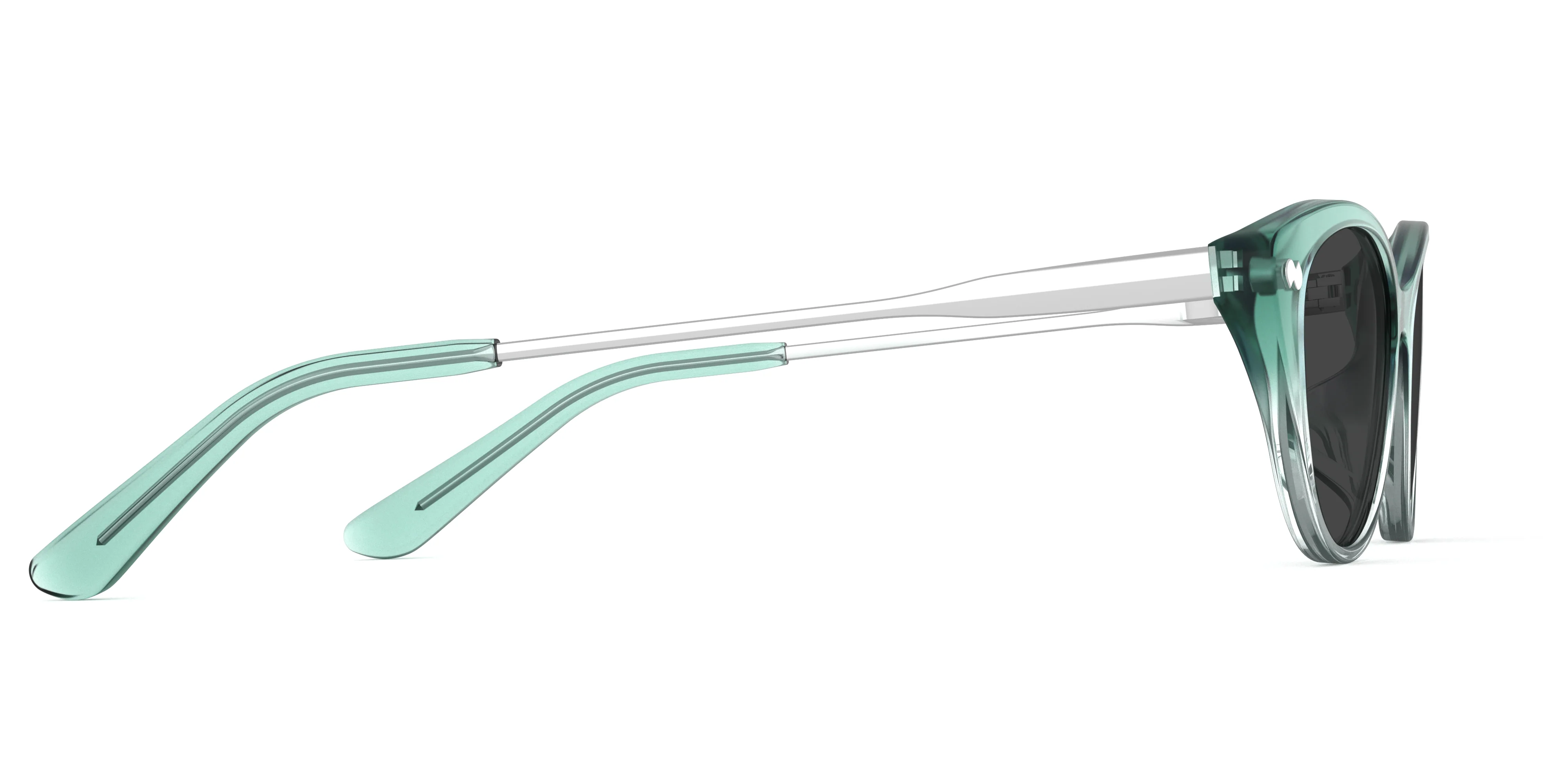The ella - Teal Pearlized Gradient Acetate Silver Metal Sun - Image 5