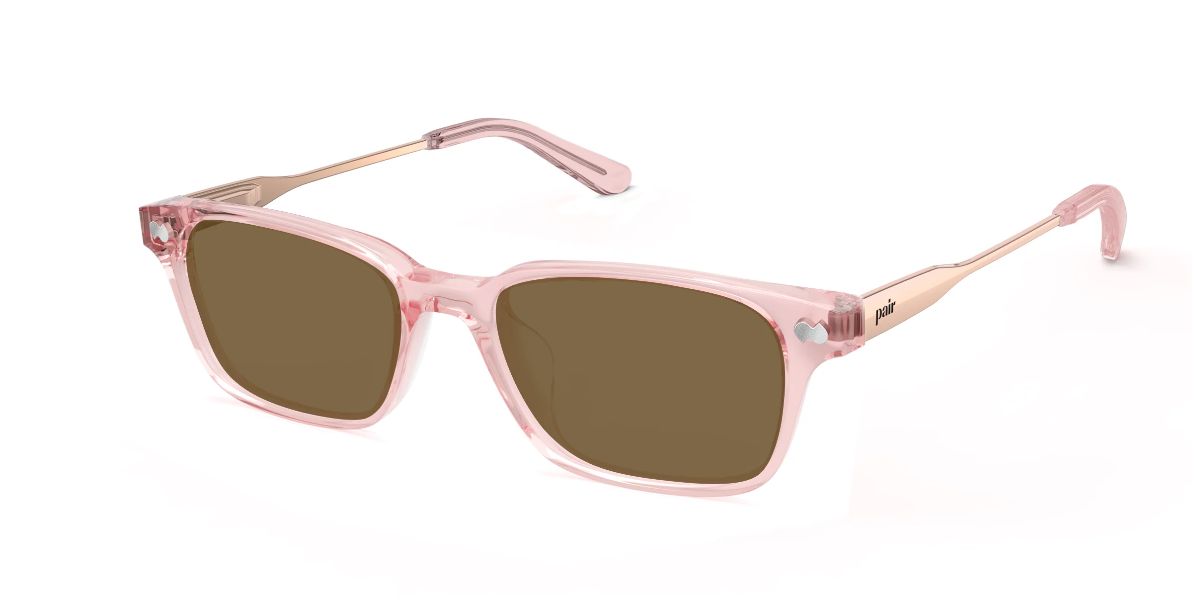 The Finley - Pink Clear Acetate Rose Gold Metal Sun - Image 2