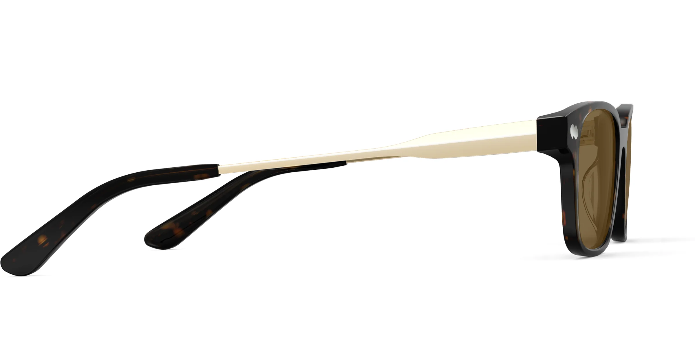 The Finley - Tortoise Acetate Gold Metal Sun - Image 6