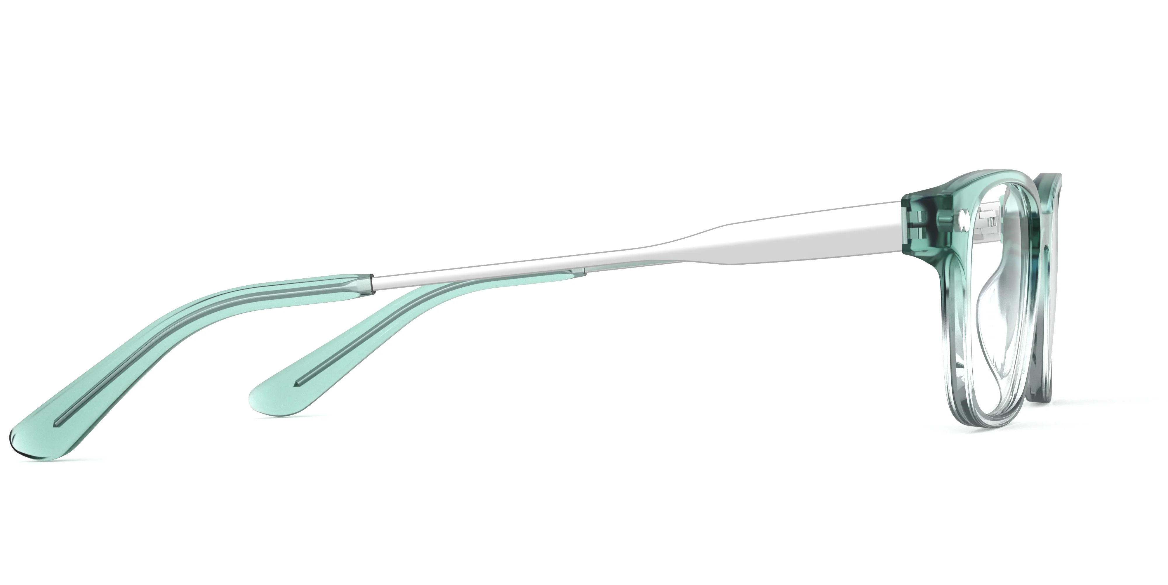 The Finley - Teal Pearlized Gradient Acetate Silver Metal - Image 3