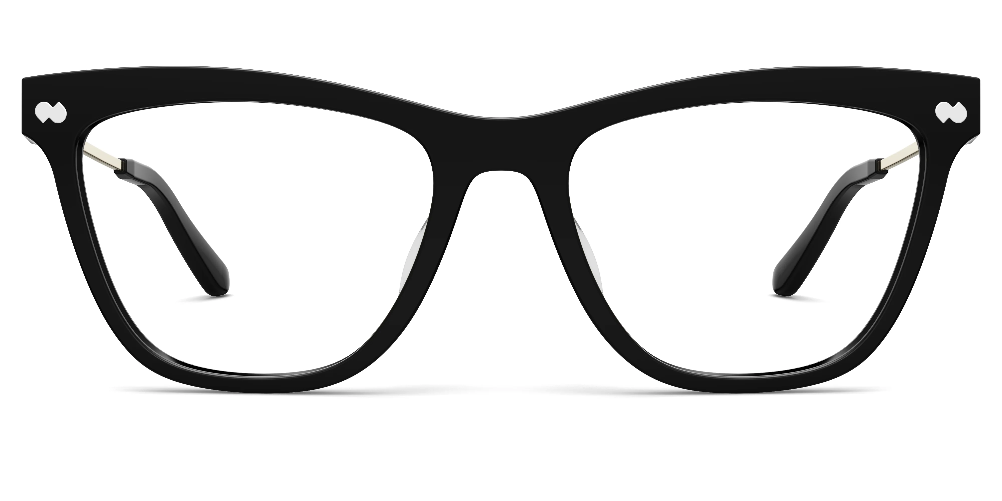 The Harper - Black Acetate Gold Metal - Image 2