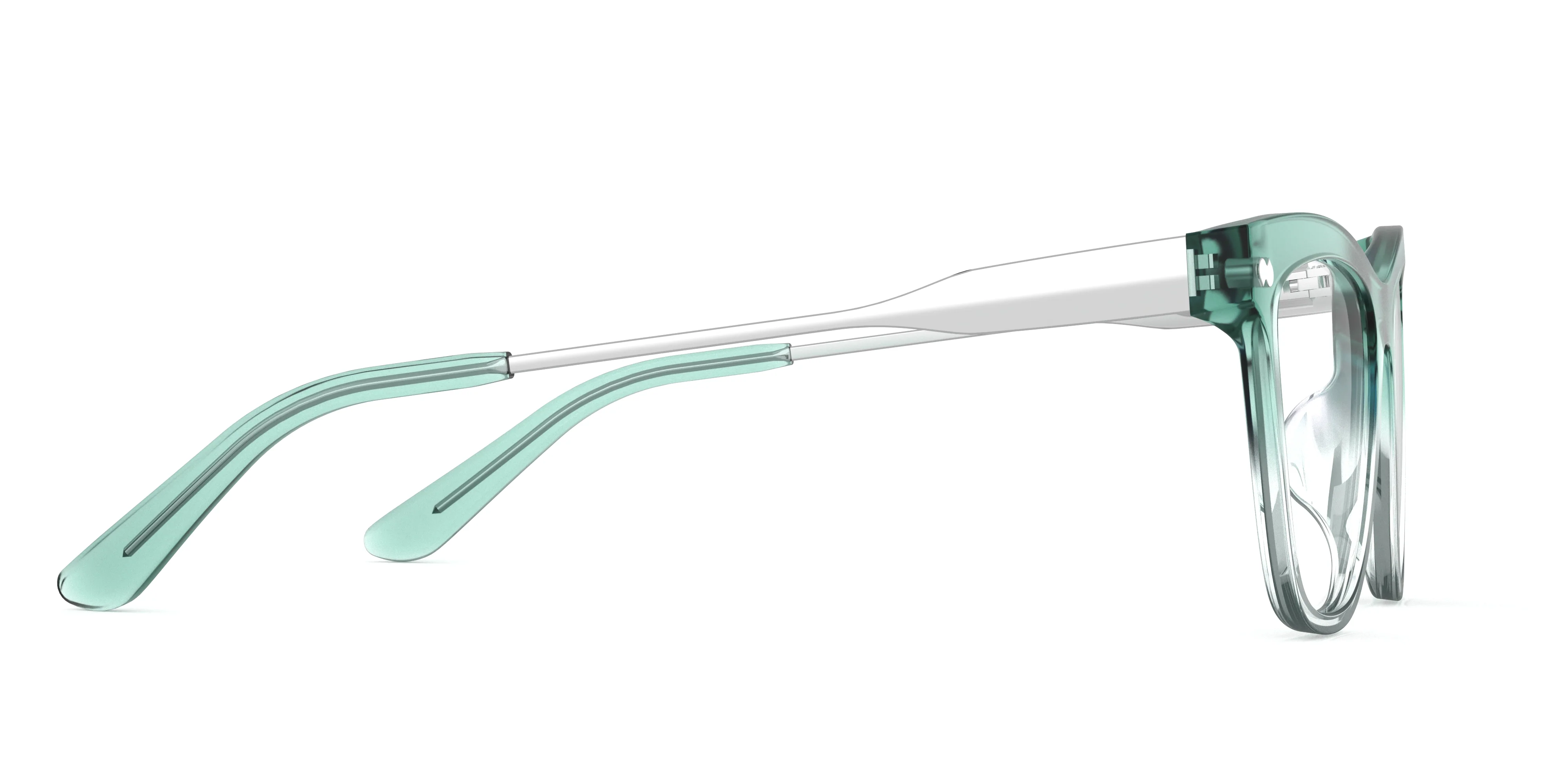 The Harper - Teal Pearlized Gradient Acetate Silver Metal - Image 3