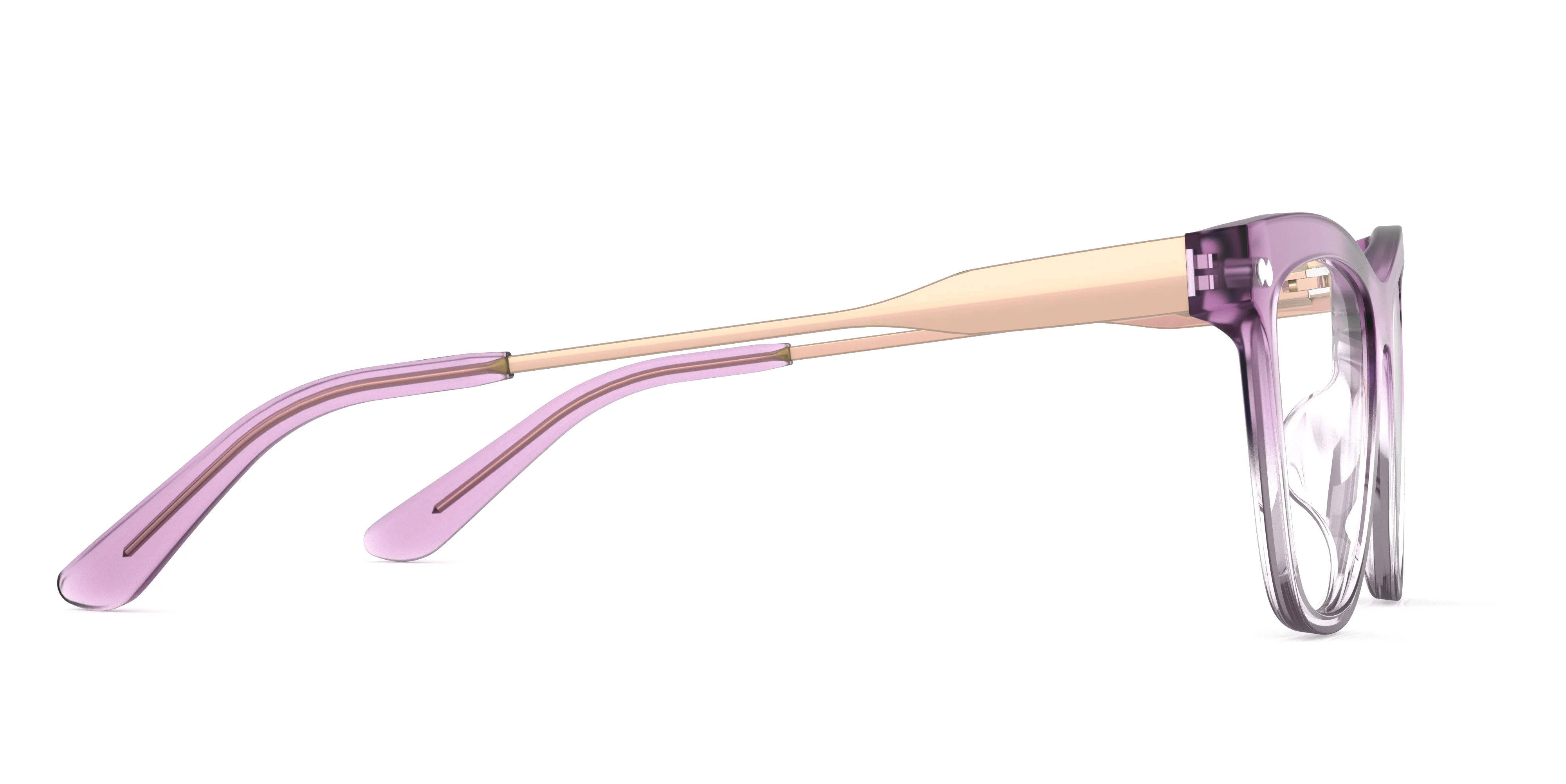 The Harper - Violet Pearlized Gradient Acetate Rose Gold Metal - Image 3