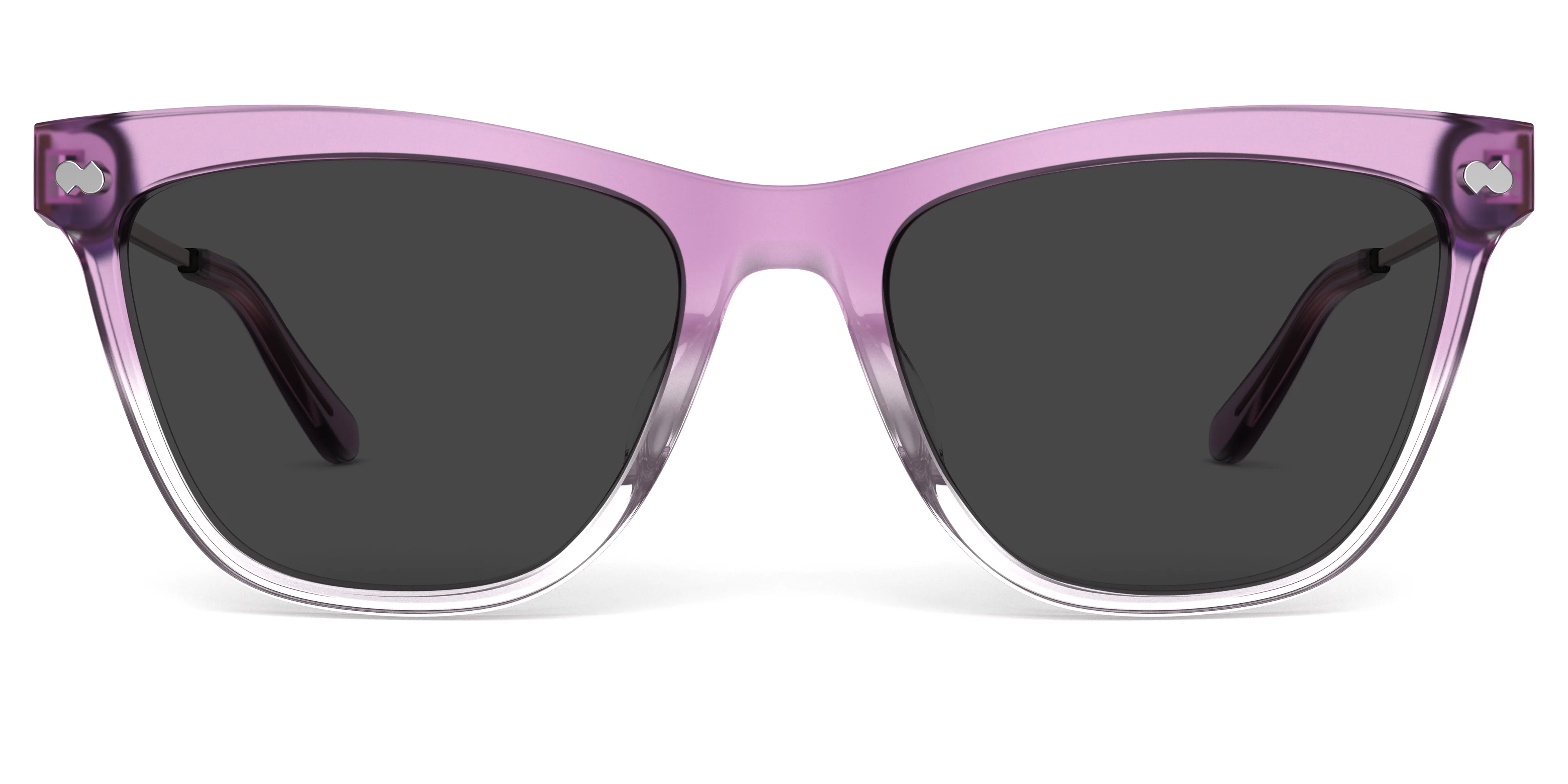 The Harper - Violet Pearlized Gradient Acetate Rose Gold Metal Sun - Image 3