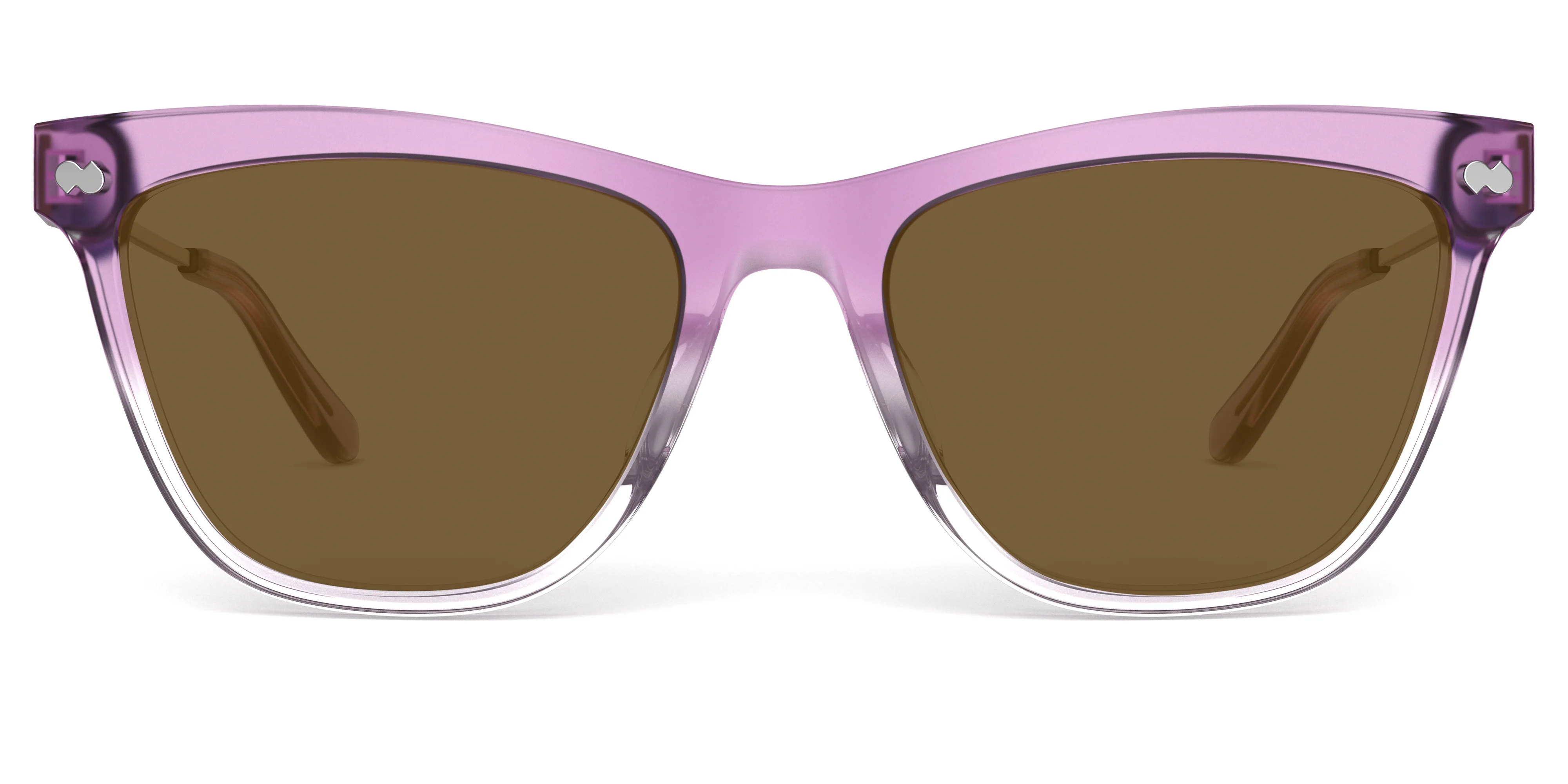 The Harper - Violet Pearlized Gradient Acetate Rose Gold Metal Sun - Image 4