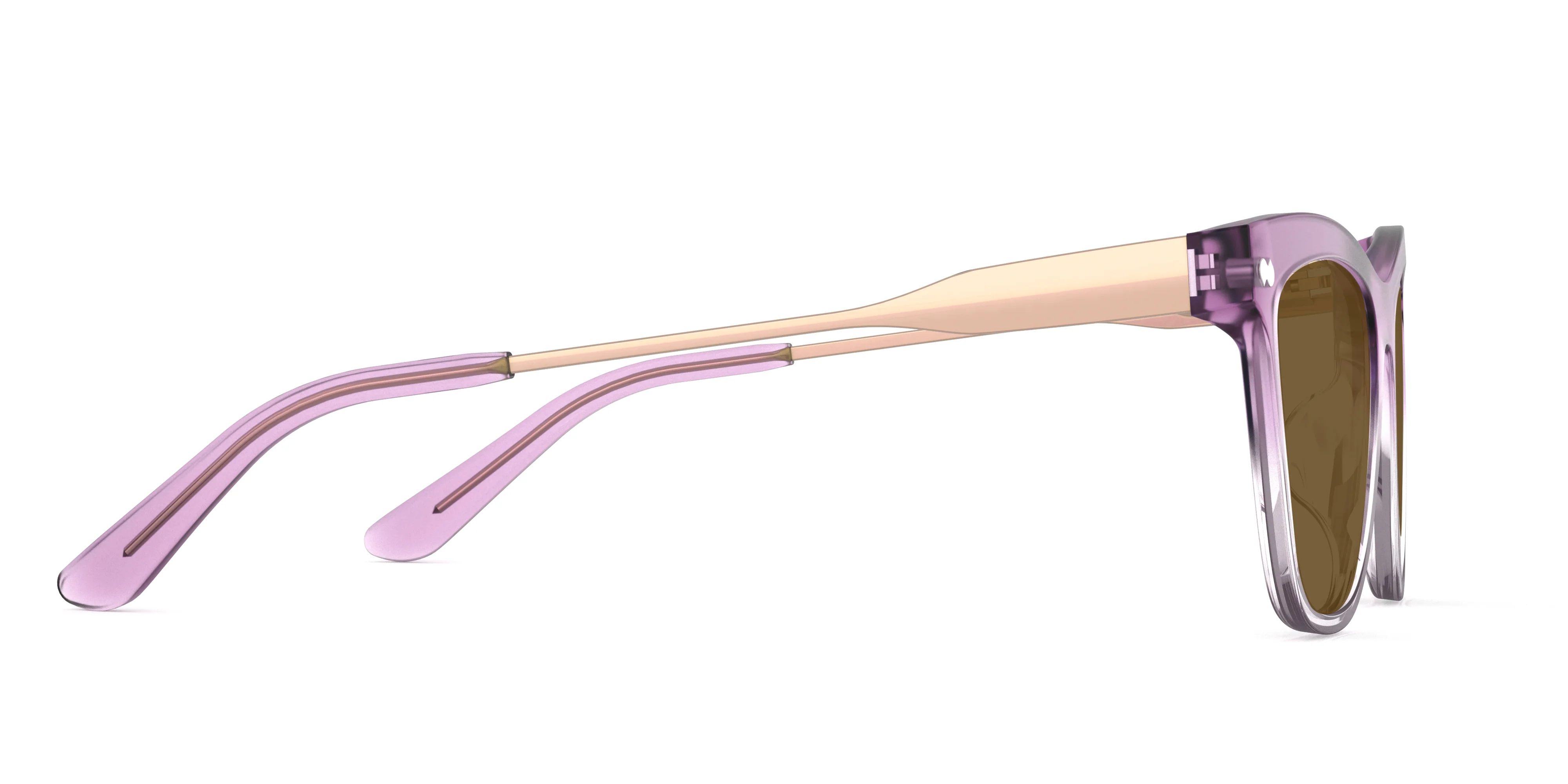 The Harper - Violet Pearlized Gradient Acetate Rose Gold Metal Sun - Image 6
