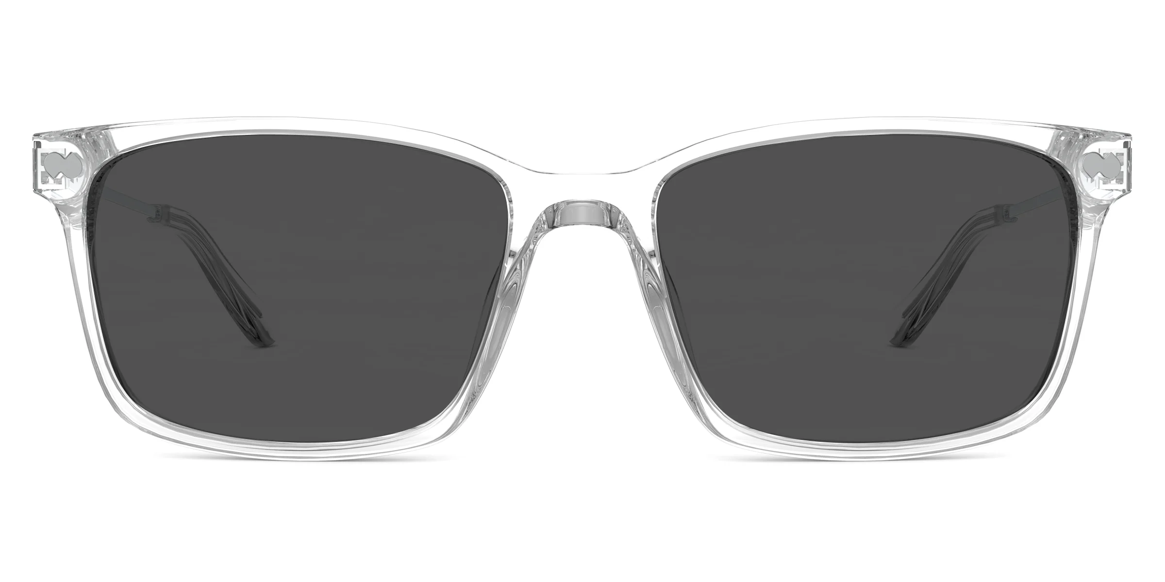 The Kirby - Crystal Clear Acetate Silver Metal Sun - Image 3
