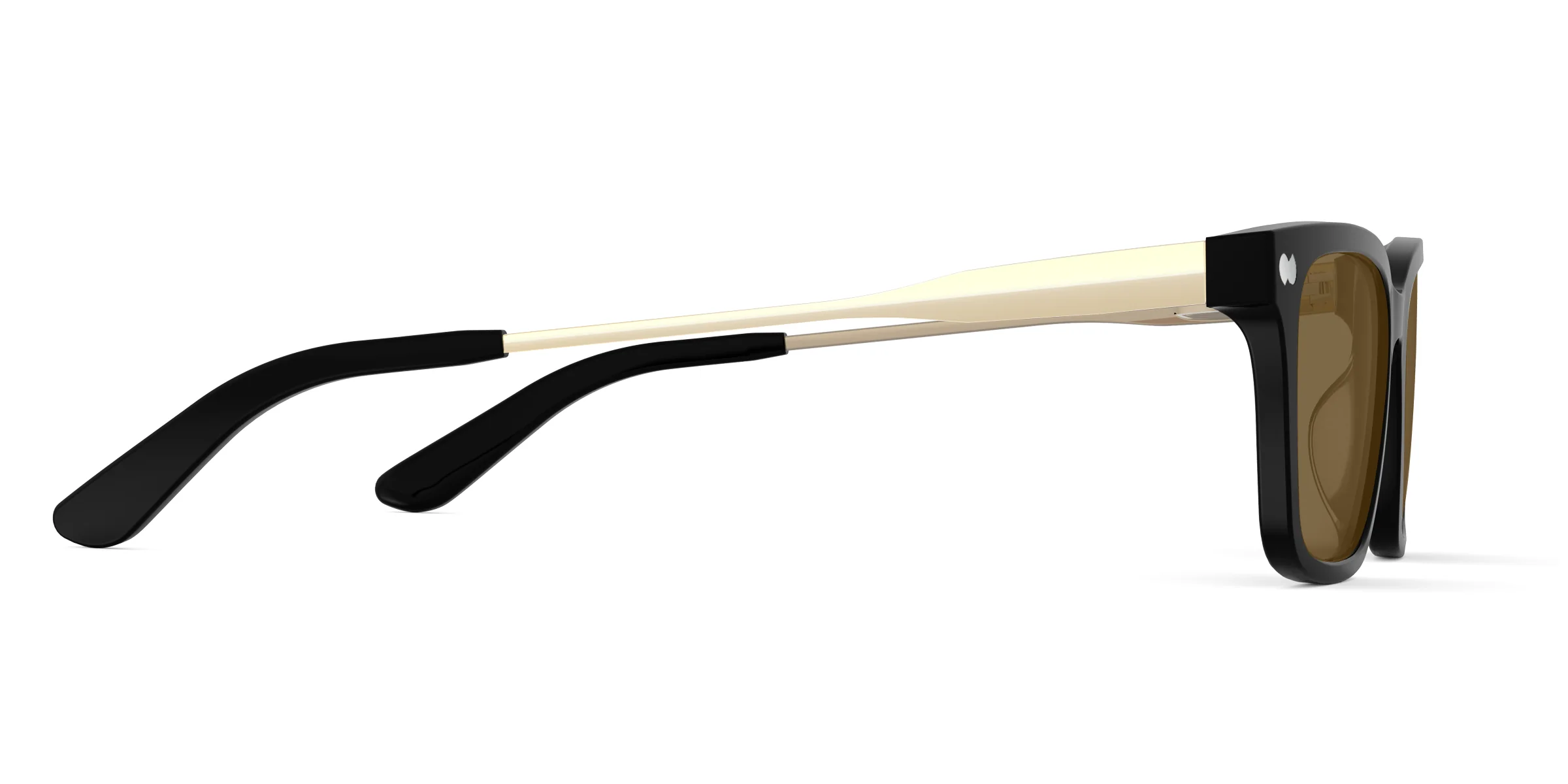 The Larkin - Black Acetate Gold Metal Sun - Image 6
