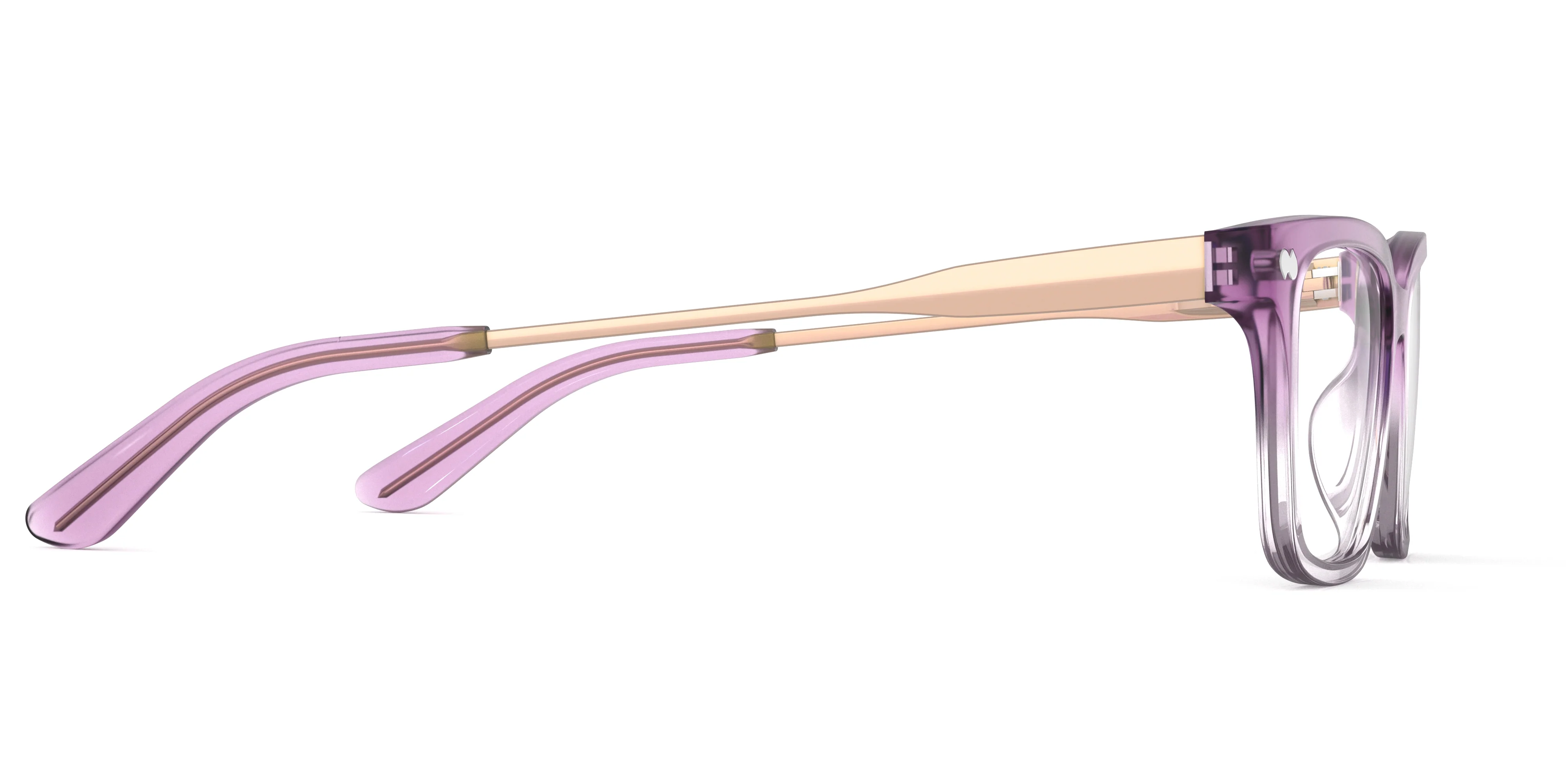 The Larkin - Violet Pearlized Gradient Acetate Rose Gold Metal - Image 3