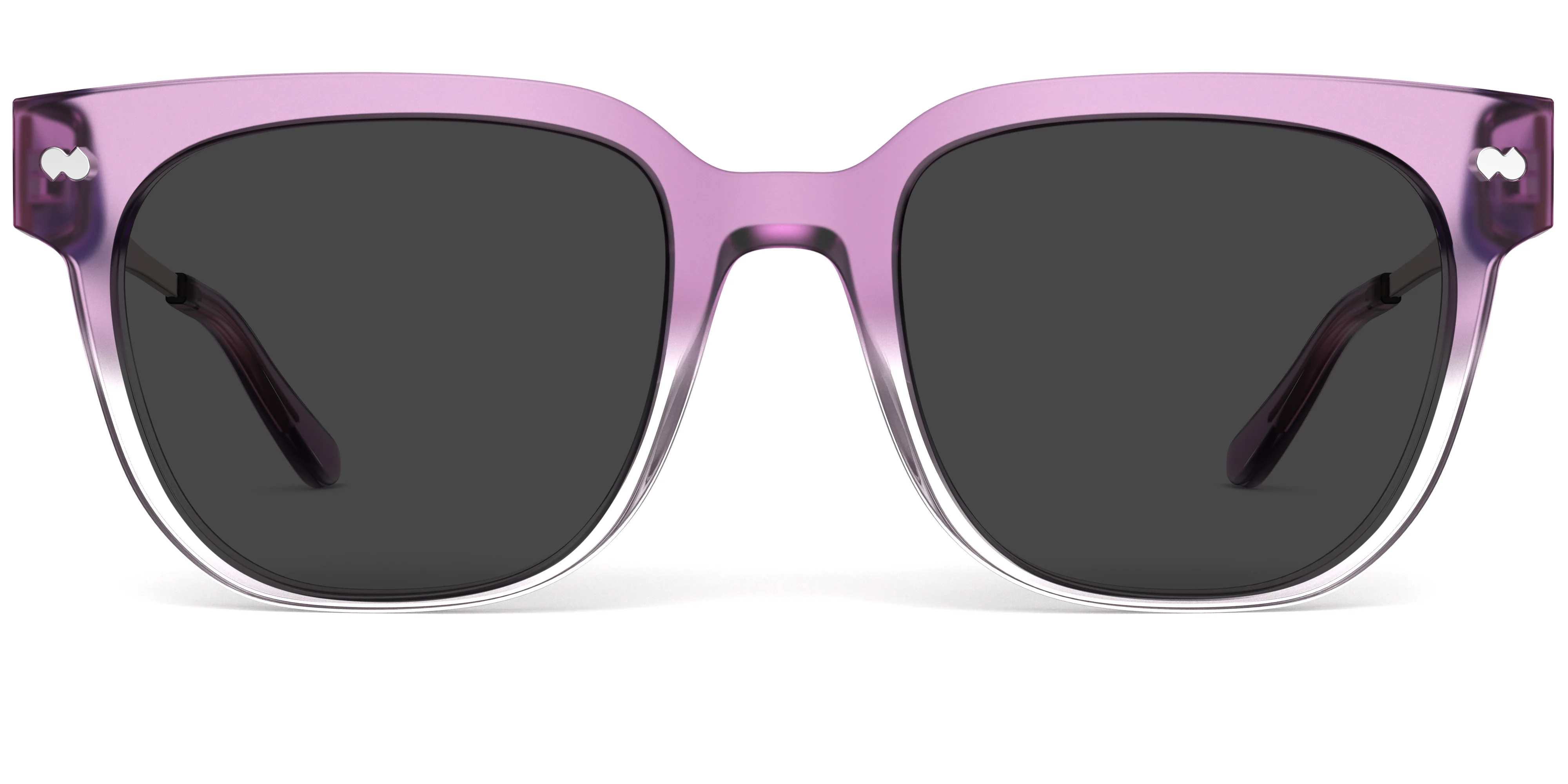 The Murphy - Violet Pearlized Gradient Acetate Rose Gold Metal Sun - Image 3