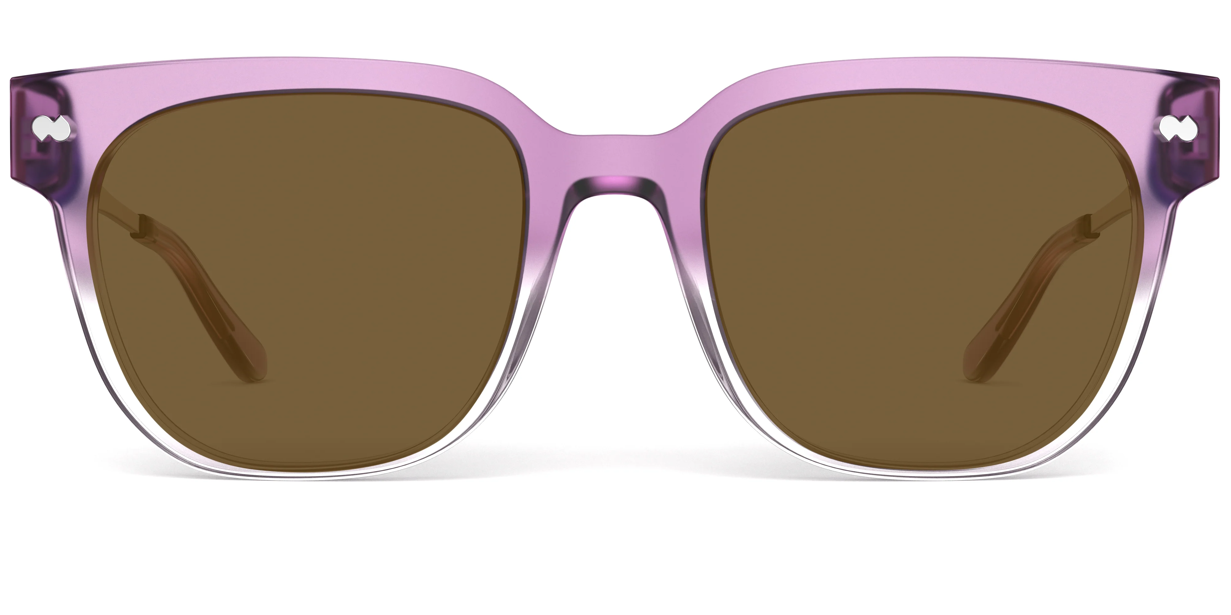 The Murphy - Violet Pearlized Gradient Acetate Rose Gold Metal Sun - Image 4