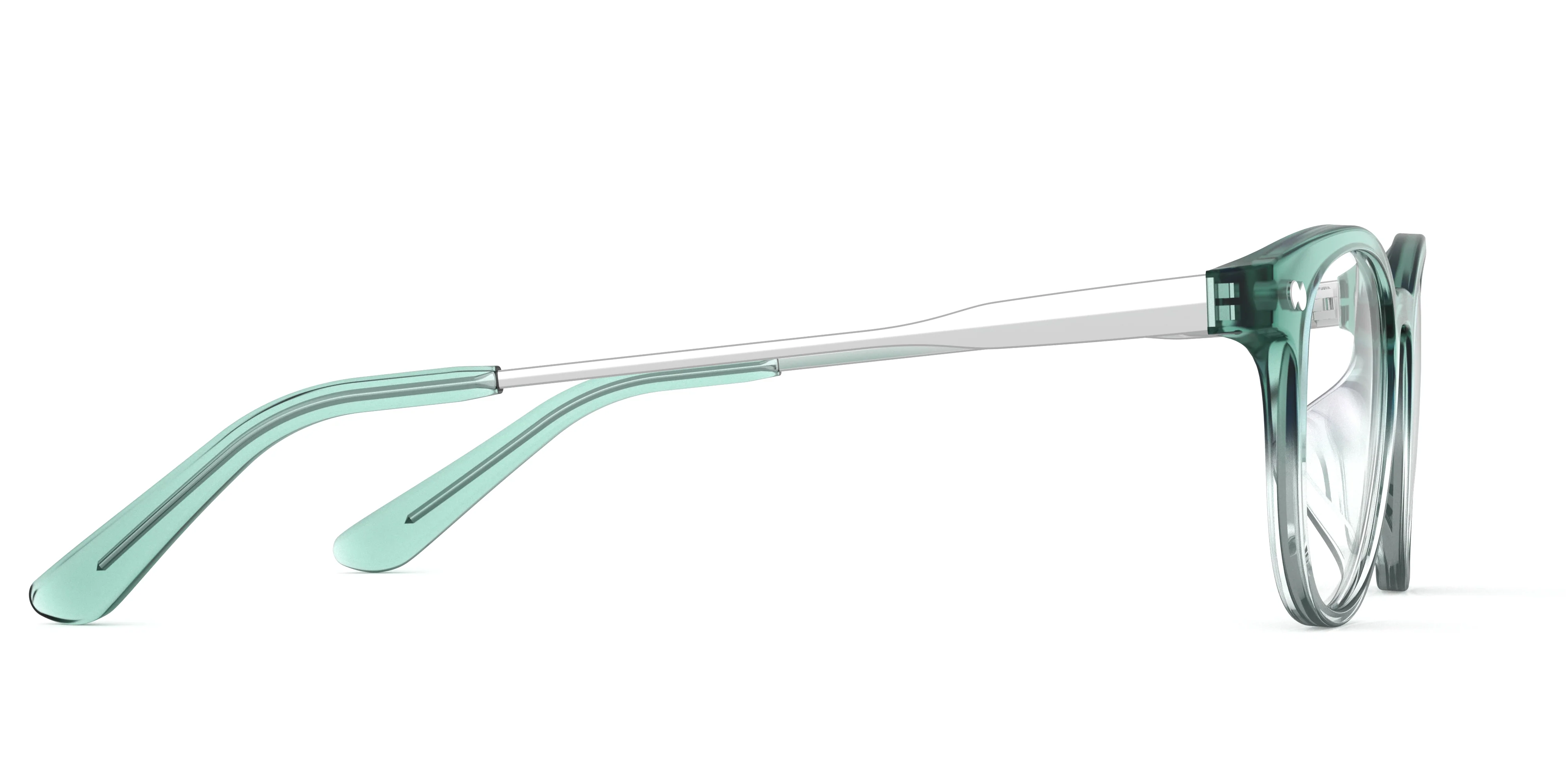 The Reese - Teal Pearlized Gradient Acetate Silver Metal - Image 3