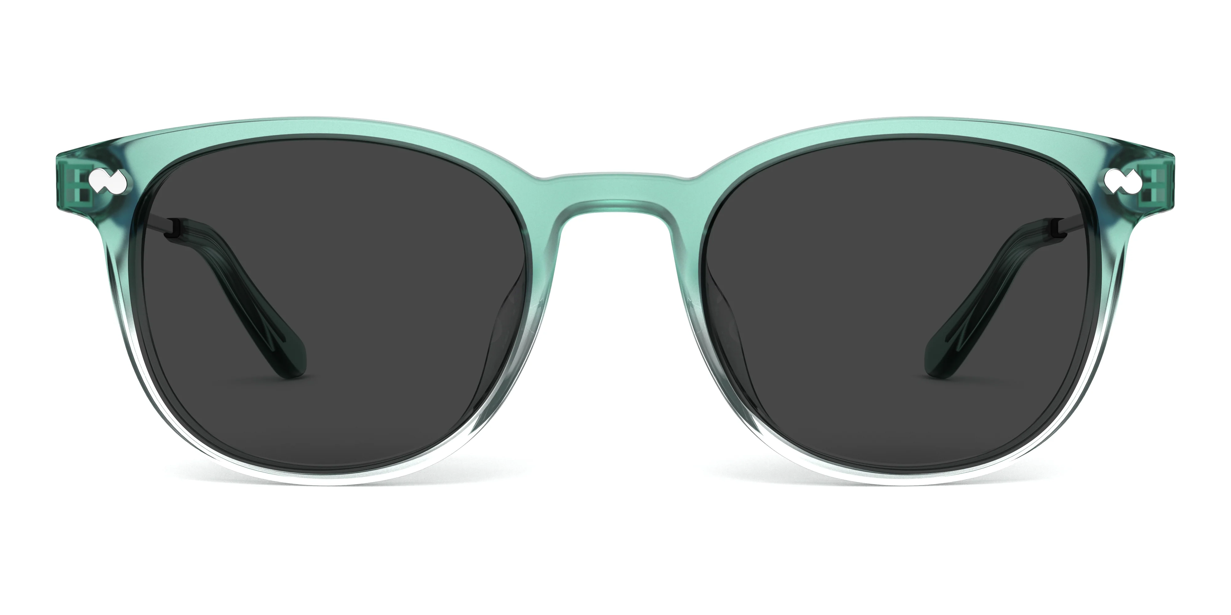 The Reese - Teal Pearlized Gradient Acetate Silver Metal Sun - Image 3