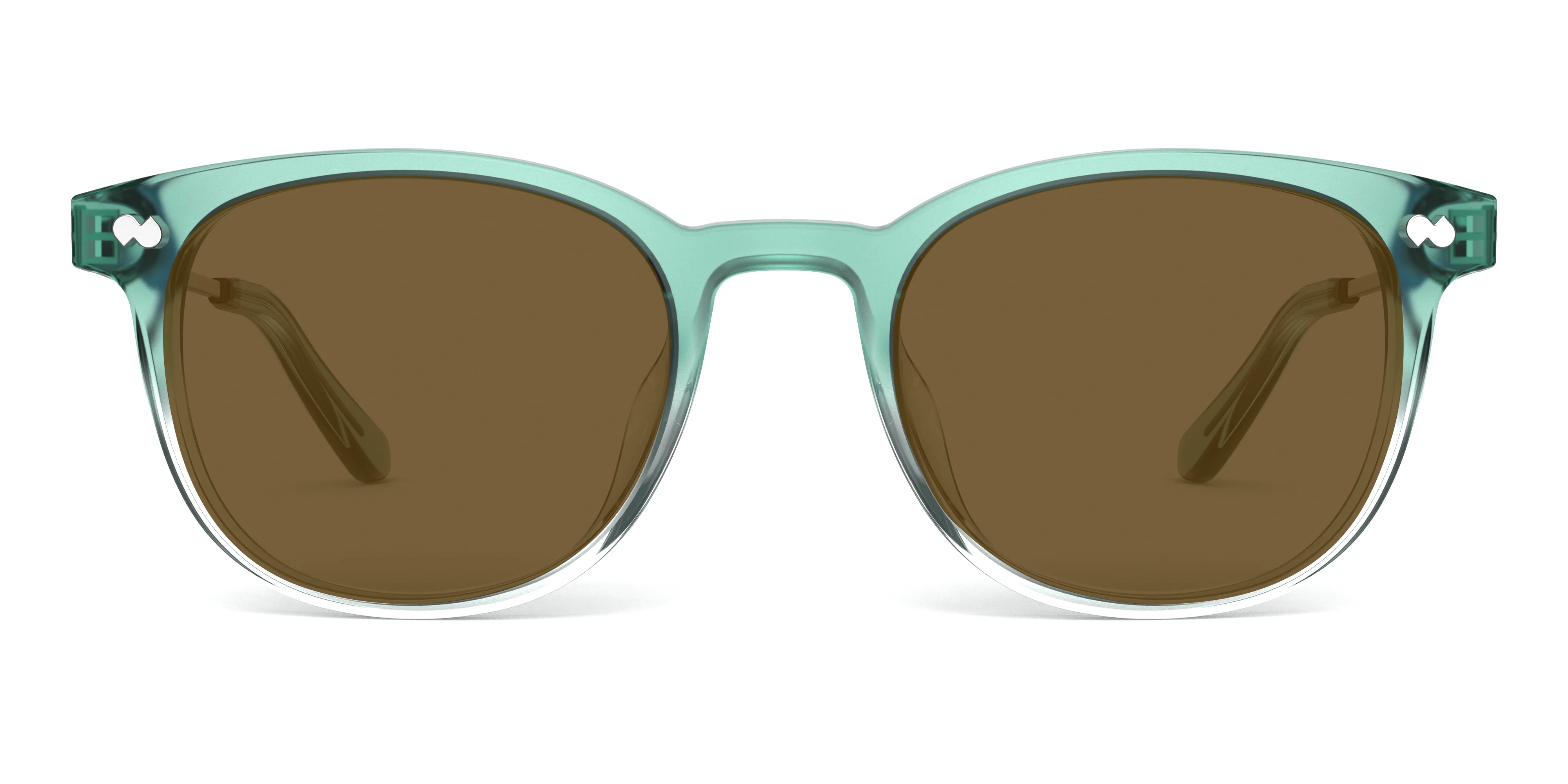 The Reese - Teal Pearlized Gradient Acetate Silver Metal Sun - Image 4