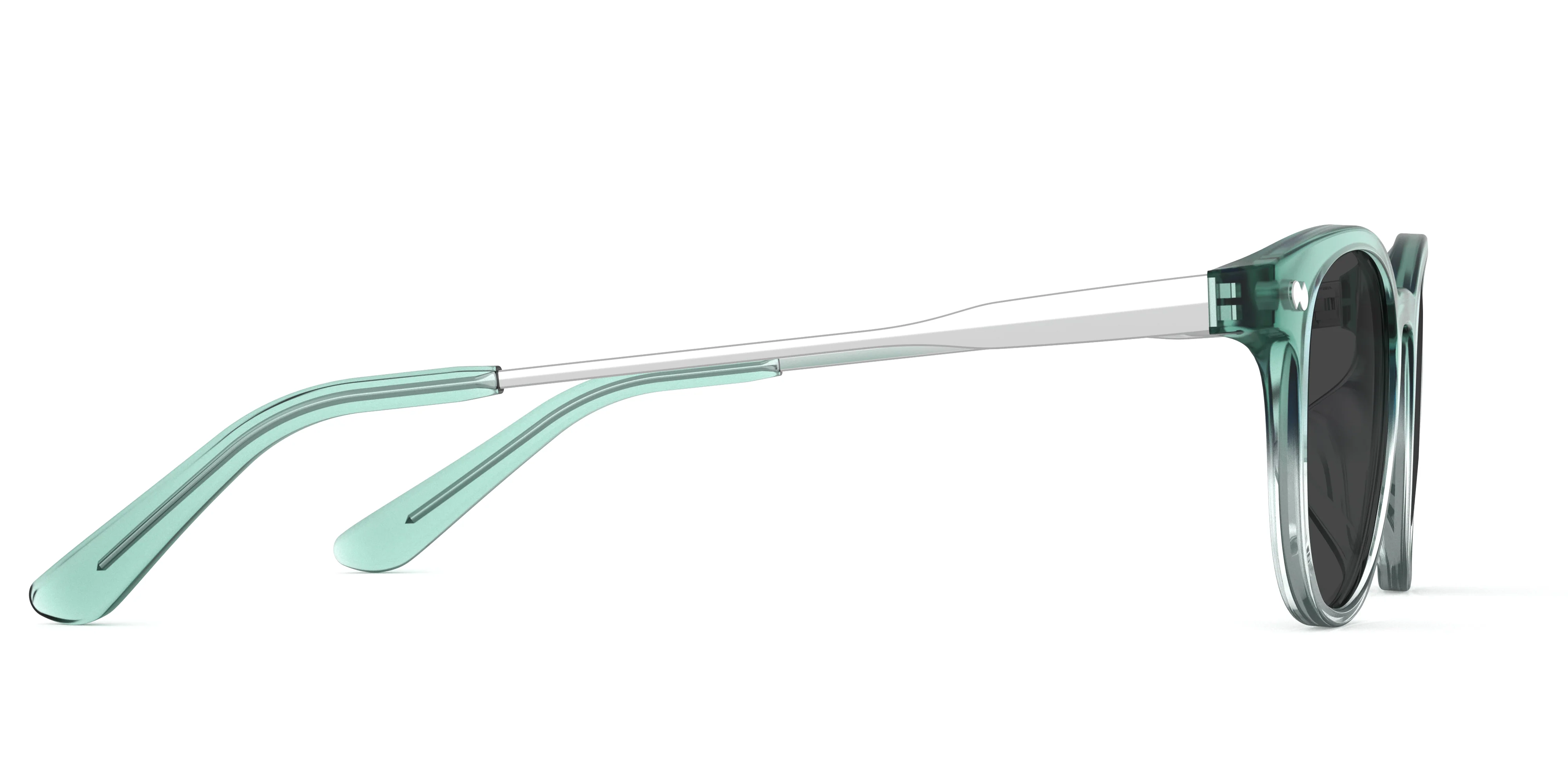 The Reese - Teal Pearlized Gradient Acetate Silver Metal Sun - Image 5