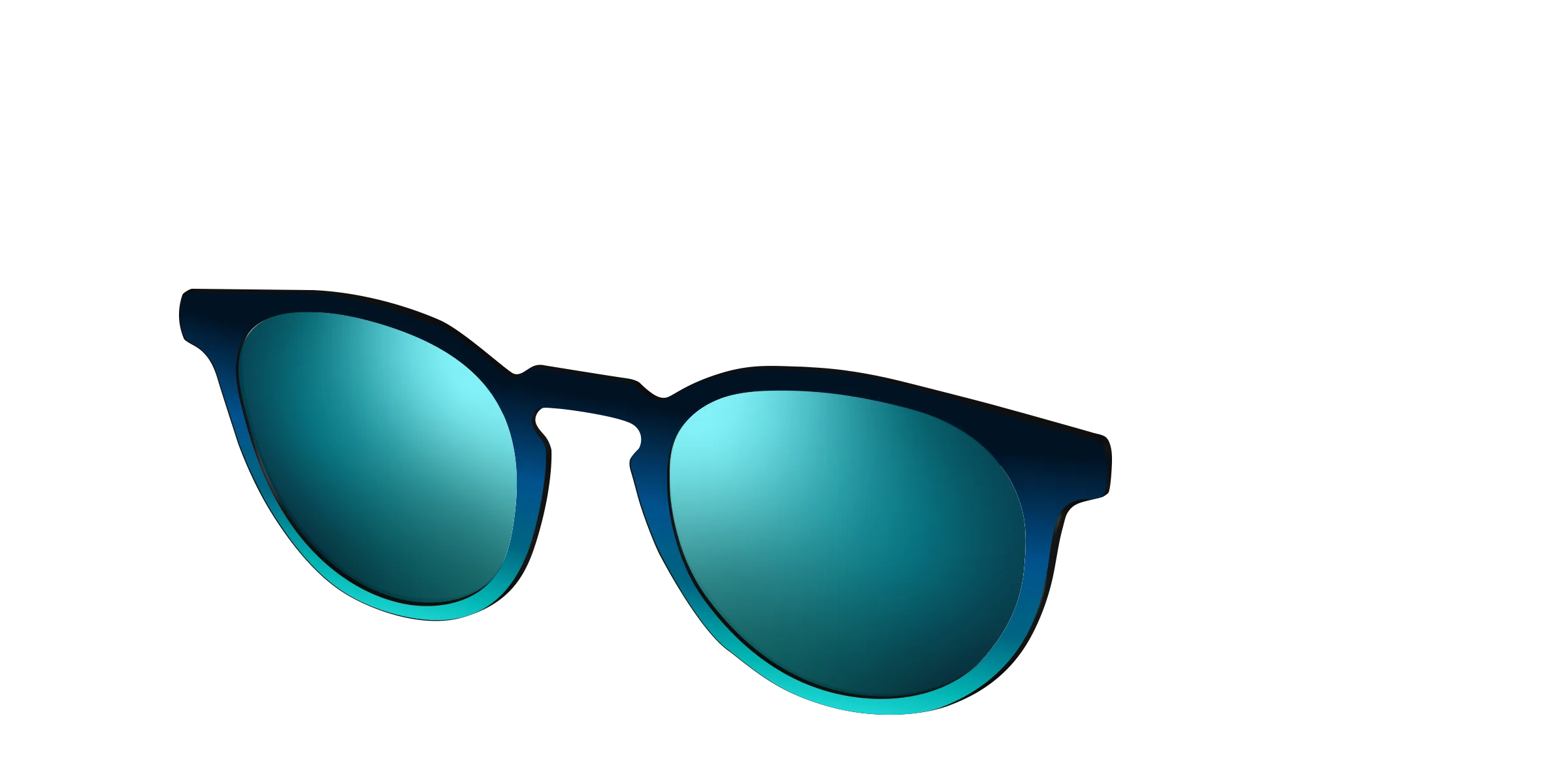The Polarized Royal Blue to Seafoam Gradient Sun Top - Image 20