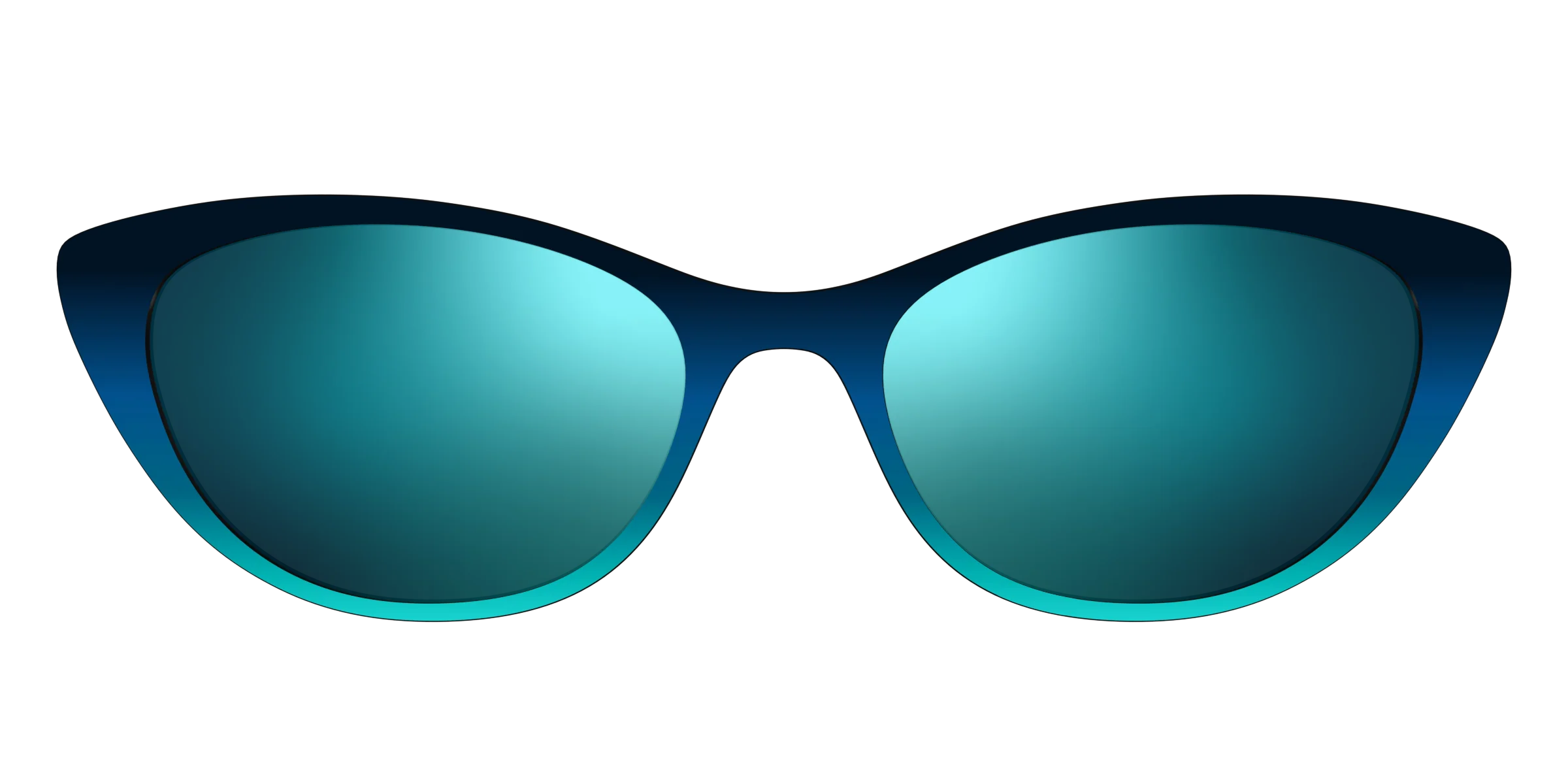 The Polarized Royal Blue to Seafoam Gradient Sun Top - Image 23
