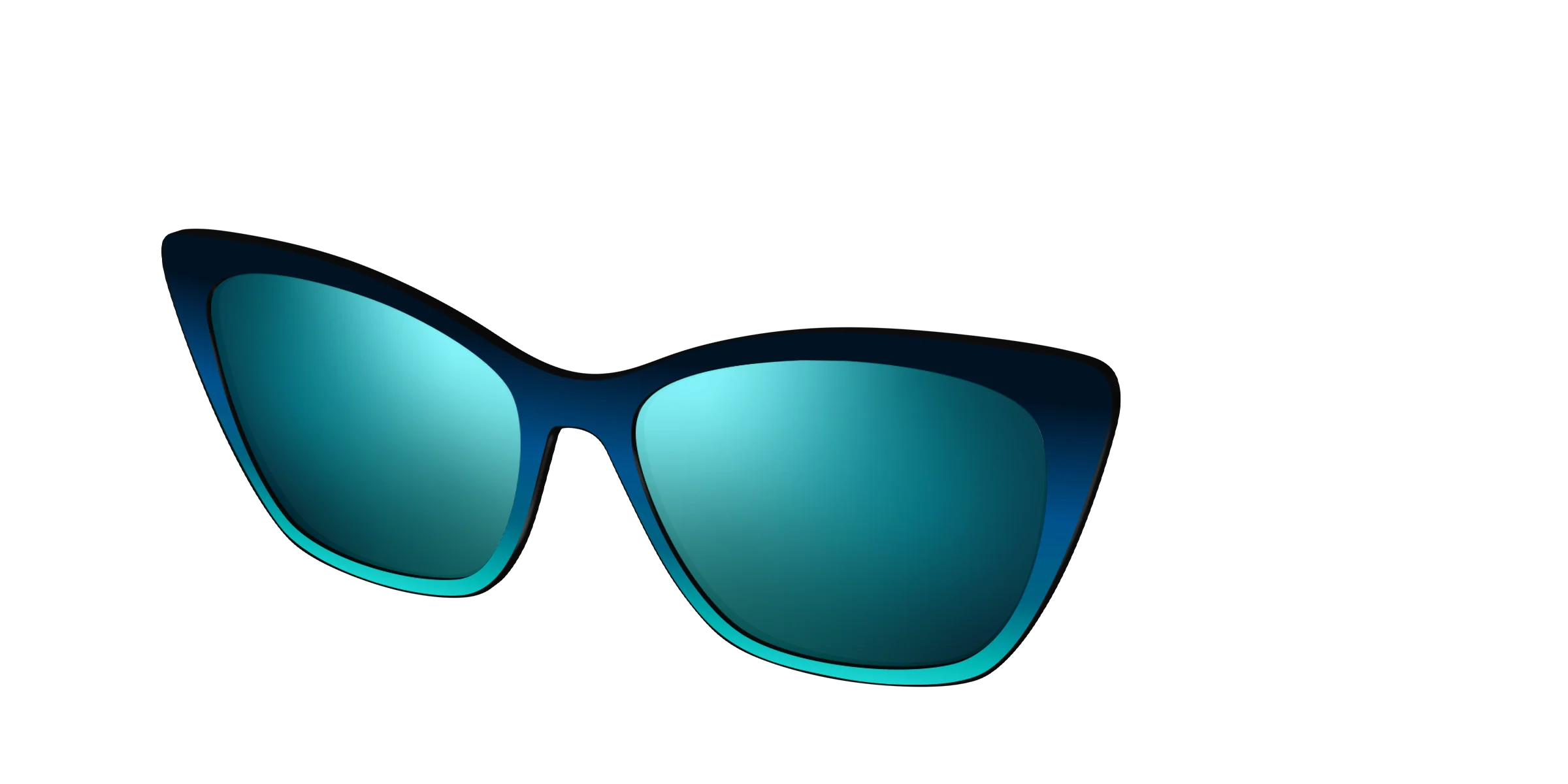 The Polarized Royal Blue to Seafoam Gradient Sun Top - Image 26