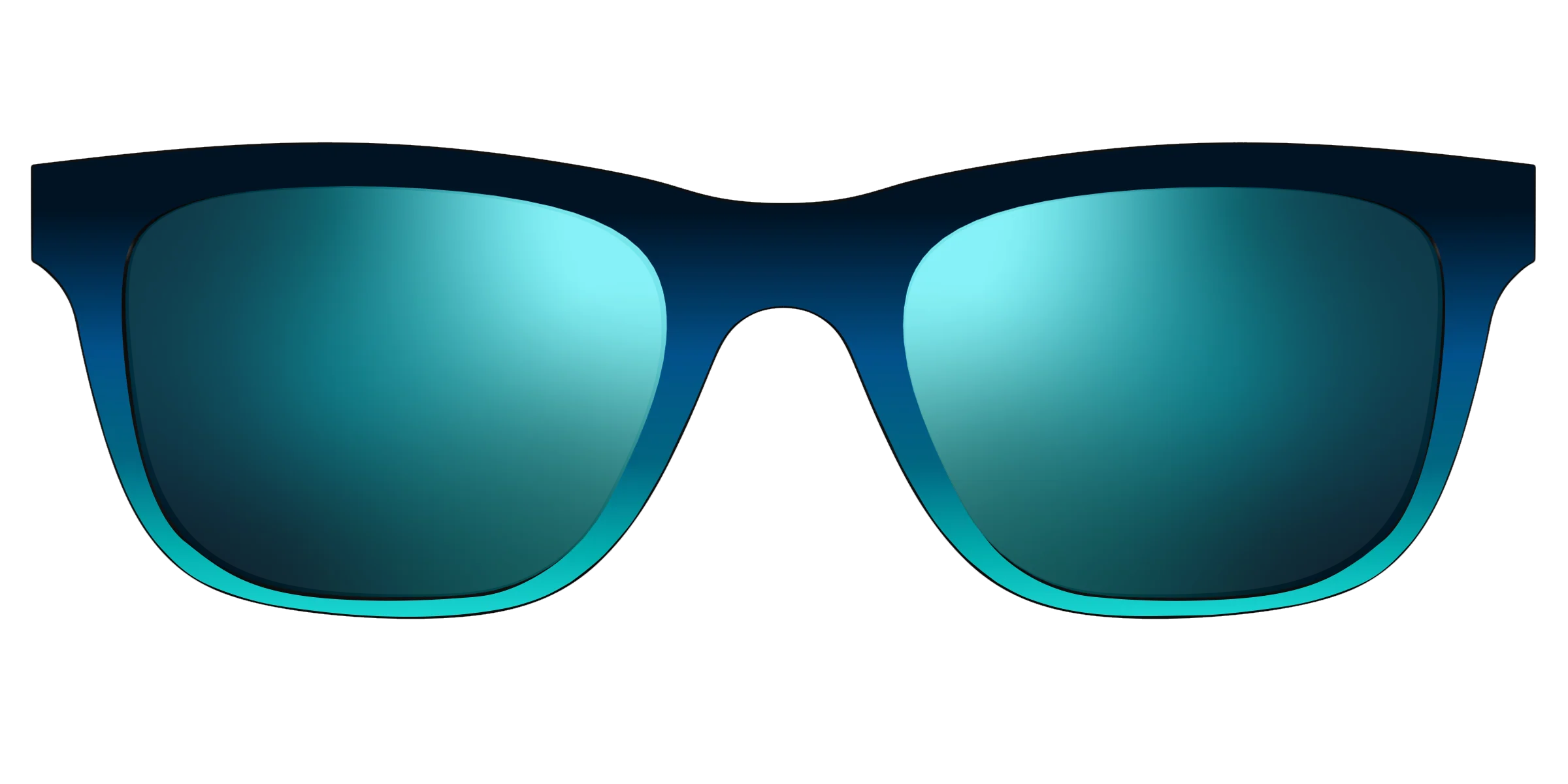 The Polarized Royal Blue to Seafoam Gradient Sun Top - Image 27