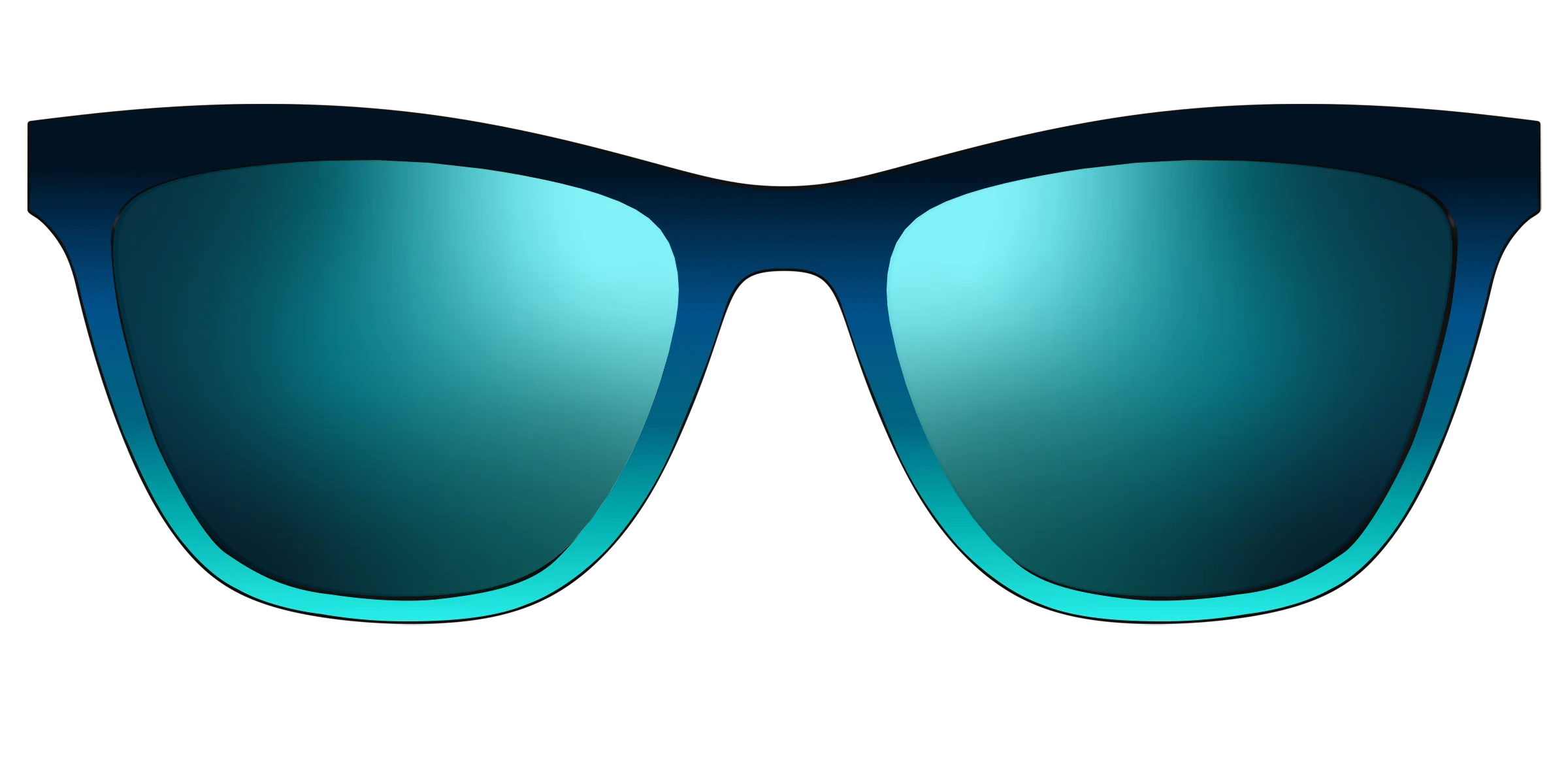 The Polarized Royal Blue to Seafoam Gradient Sun Top - Image 29