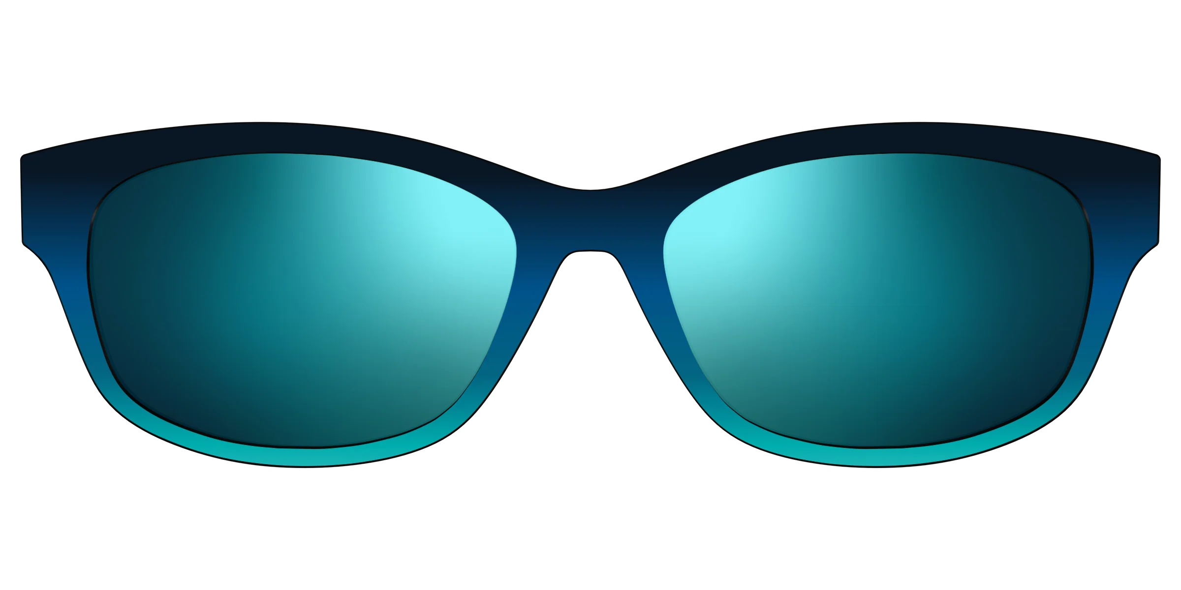 The Polarized Royal Blue to Seafoam Gradient Sun Top - Image 39