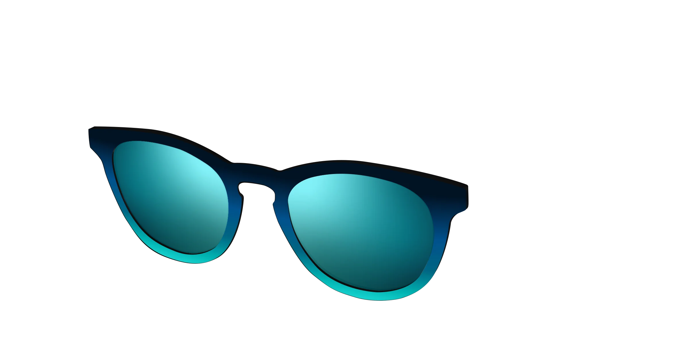 The Polarized Royal Blue to Seafoam Gradient Sun Top - Image 4