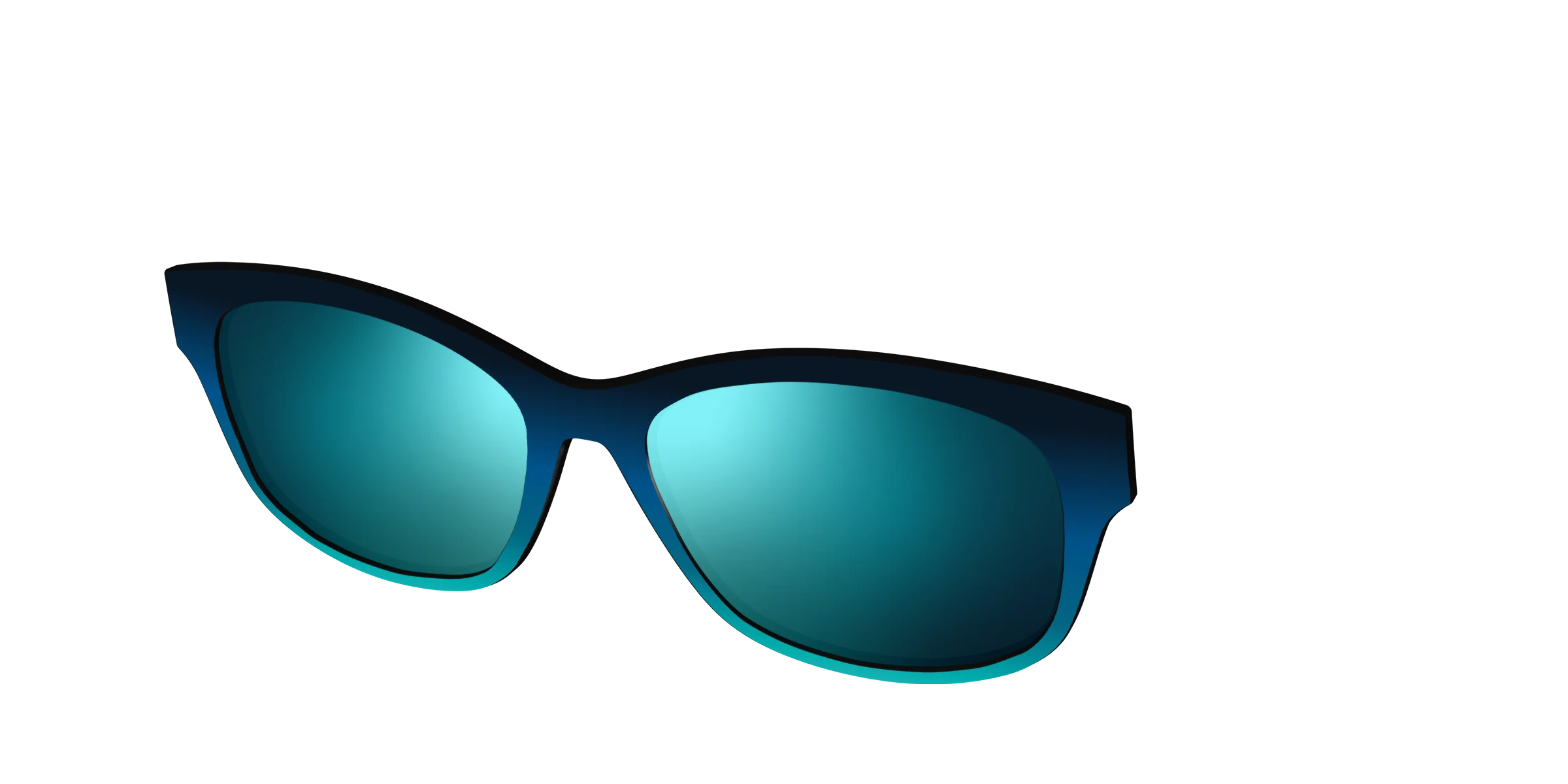 The Polarized Royal Blue to Seafoam Gradient Sun Top - Image 40