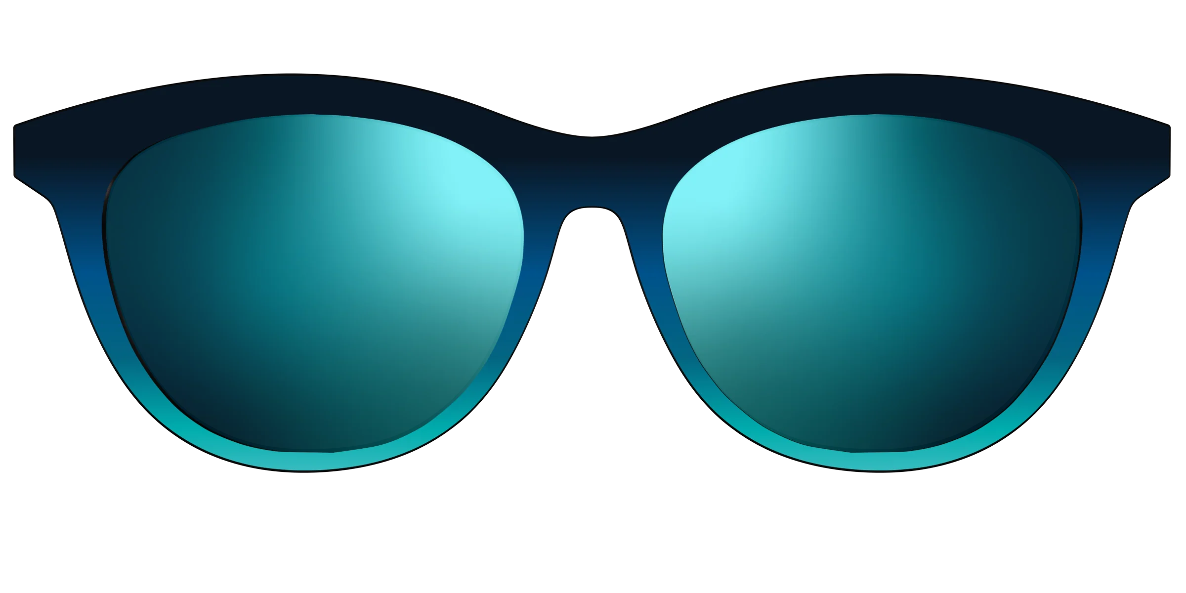 The Polarized Royal Blue to Seafoam Gradient Sun Top - Image 41