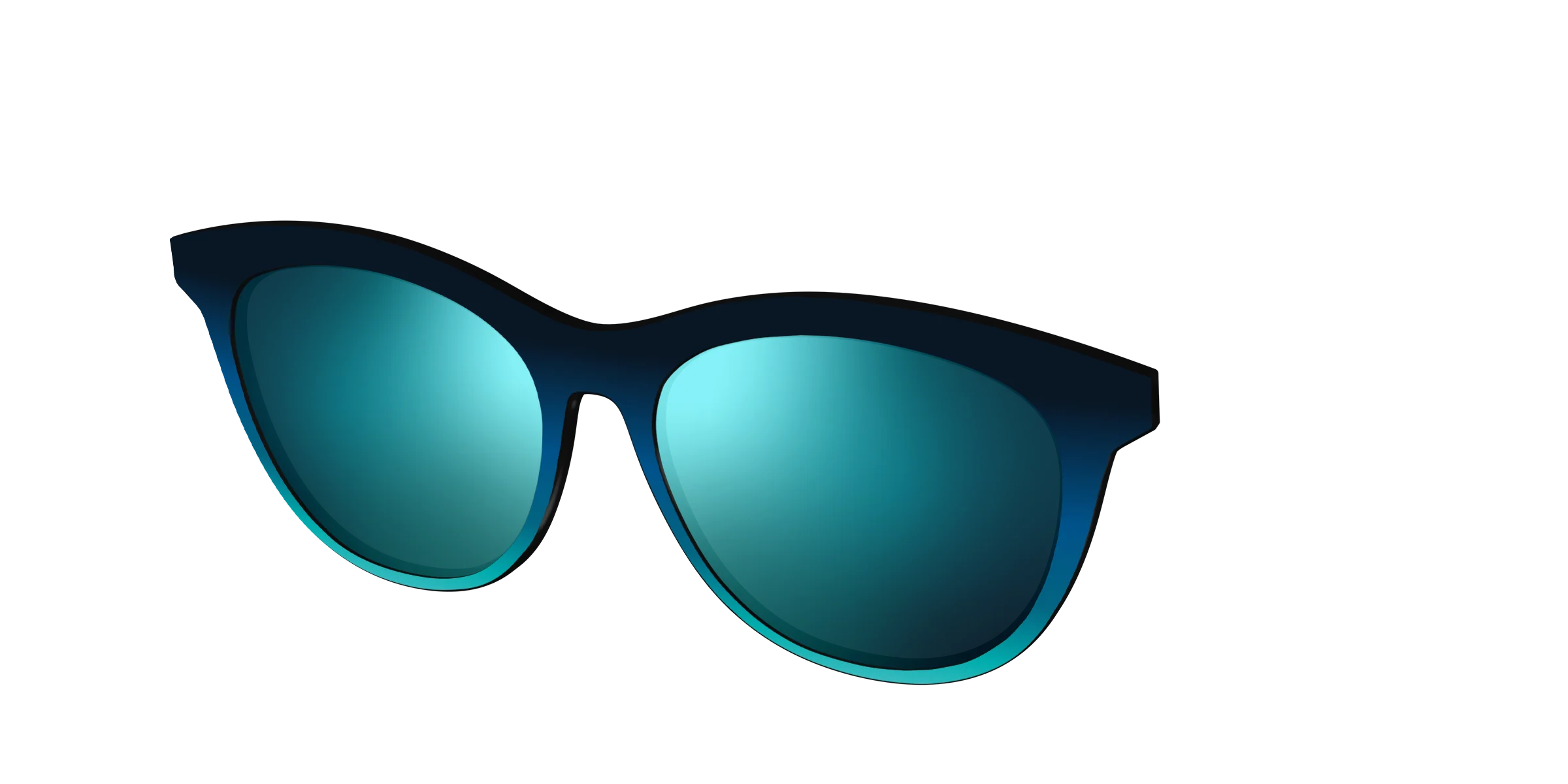 The Polarized Royal Blue to Seafoam Gradient Sun Top - Image 42