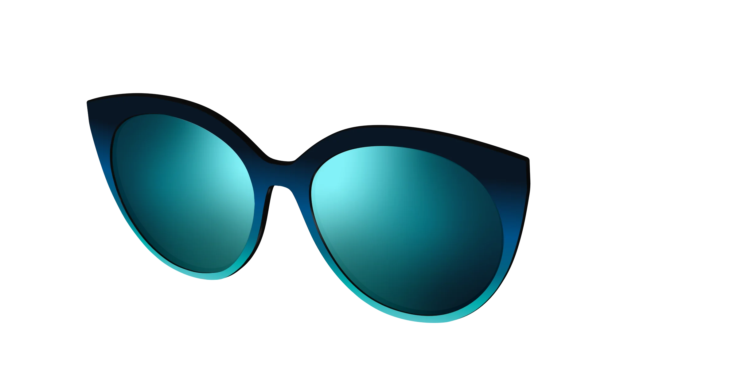 The Polarized Royal Blue to Seafoam Gradient Sun Top - Image 44