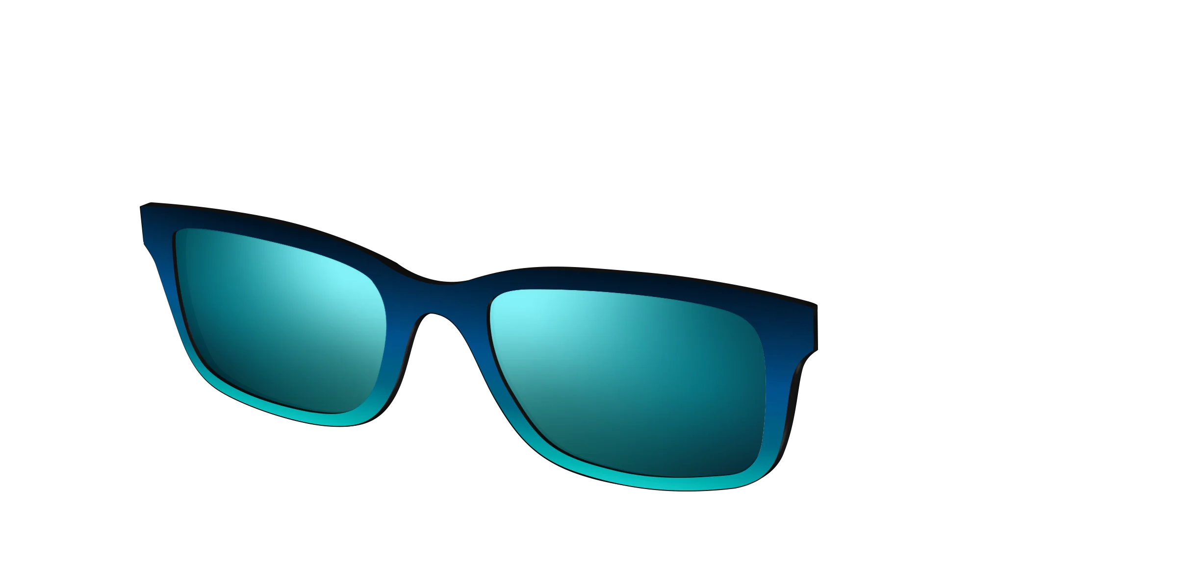 The Polarized Royal Blue to Seafoam Gradient Sun Top - Image 6