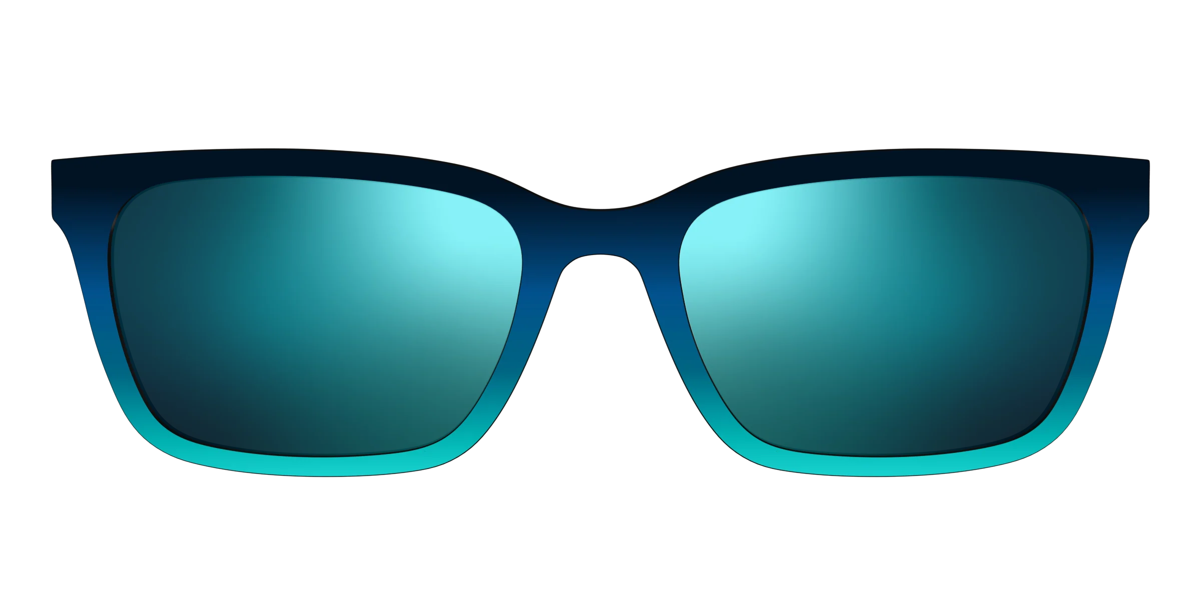 The Polarized Royal Blue to Seafoam Gradient Sun Top - Image 9