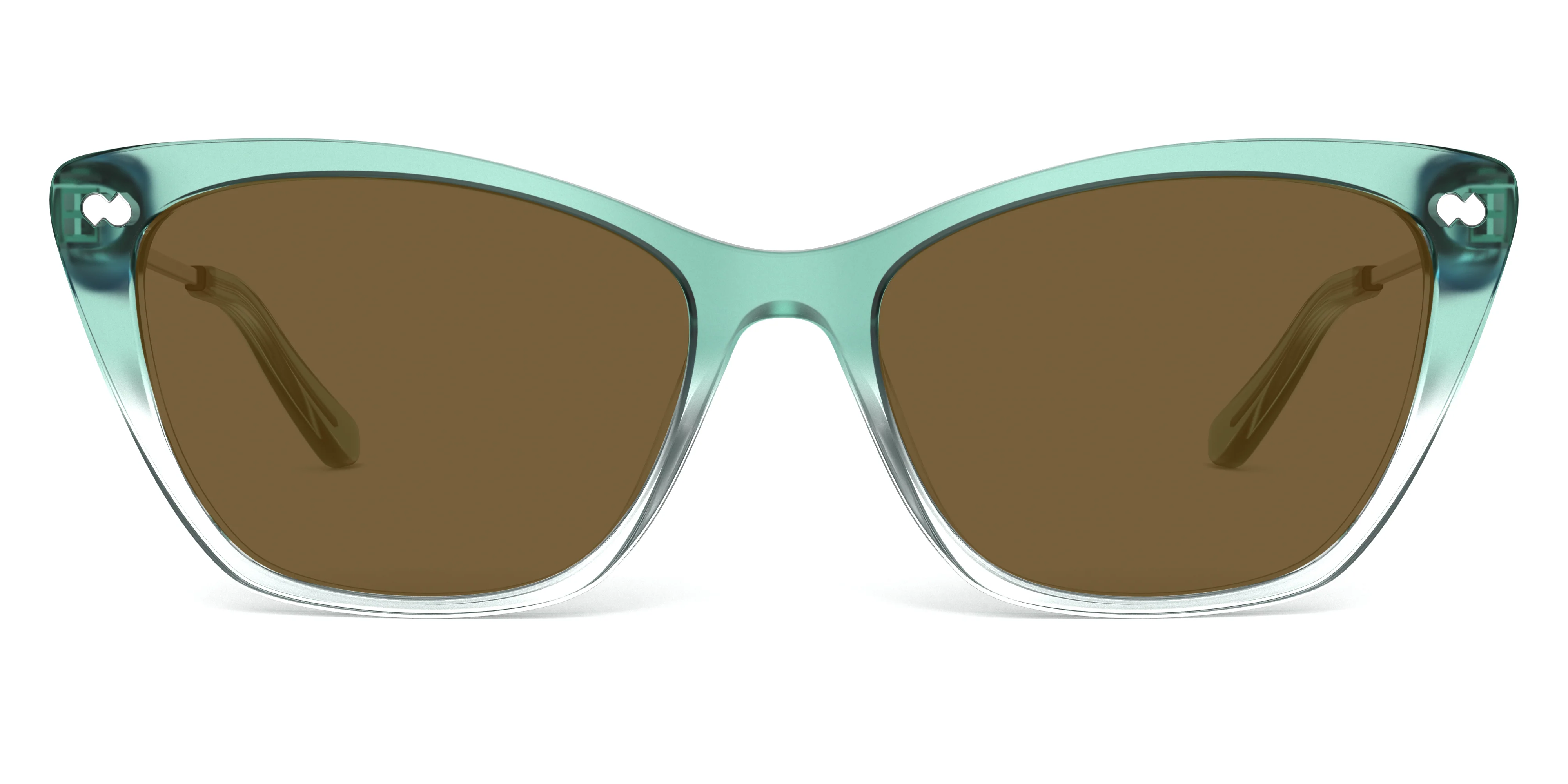 The Wanda - Teal Pearlized Gradient Acetate Silver Metal Sun - Image 4