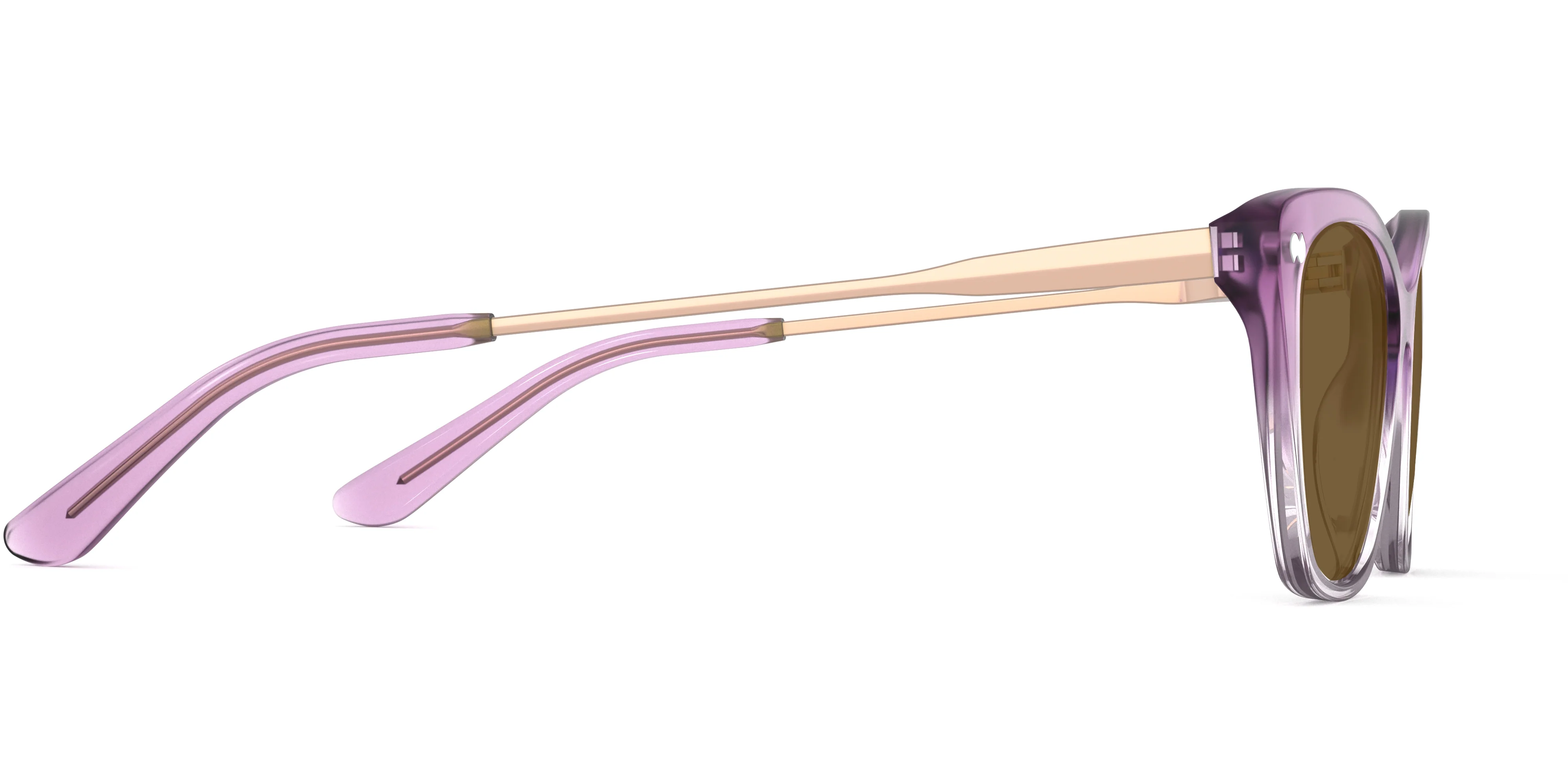The Wanda - Violet Pearlized Gradient Acetate Rose Gold Metal Sun - Image 6